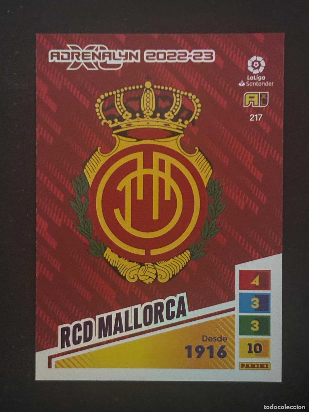 Football Stickers: 217 ESCUDO MALLORCA ADRENALYN XL LALIGA SANTANDER 22-23 2022-2023 PANINI