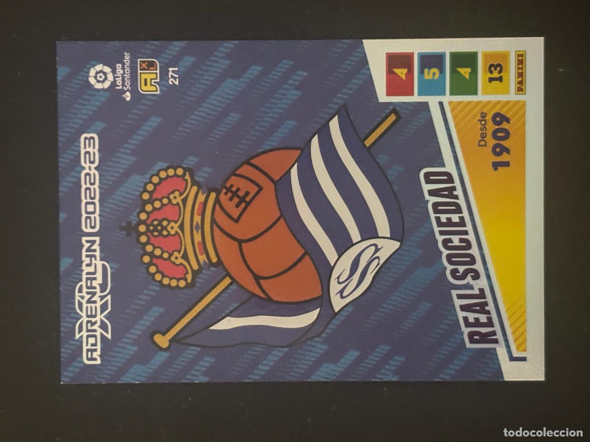 Cromos de f&uacute;tbol: 271 ESCUDO REAL SOCIEDAD ADRENALYN XL LALIGA SANTANDER 22-23 2022-2023 PANINI