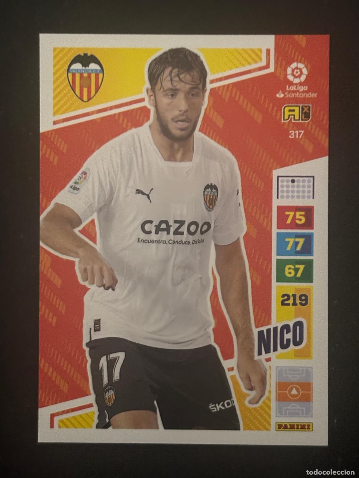 Fu&szlig;ball-Sticker: 317 NICO VALENCIA ADRENALYN XL LALIGA SANTANDER 22-23 2022-2023 PANINI