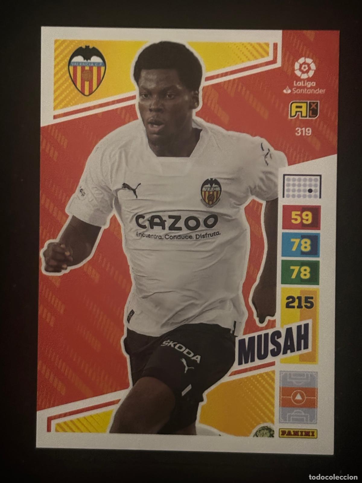 Fu&szlig;ball-Sticker: 319 MUSAH VALENCIA ADRENALYN XL LALIGA SANTANDER 22-23 2022-2023 PANINI