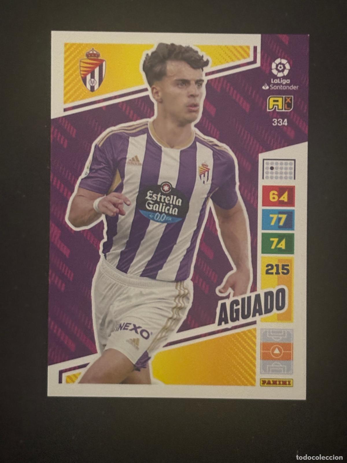 Fu&szlig;ball-Sticker: 334 AGUADO VALLADOLID ADRENALYN XL LALIGA SANTANDER 22-23 2022-2023 PANINI