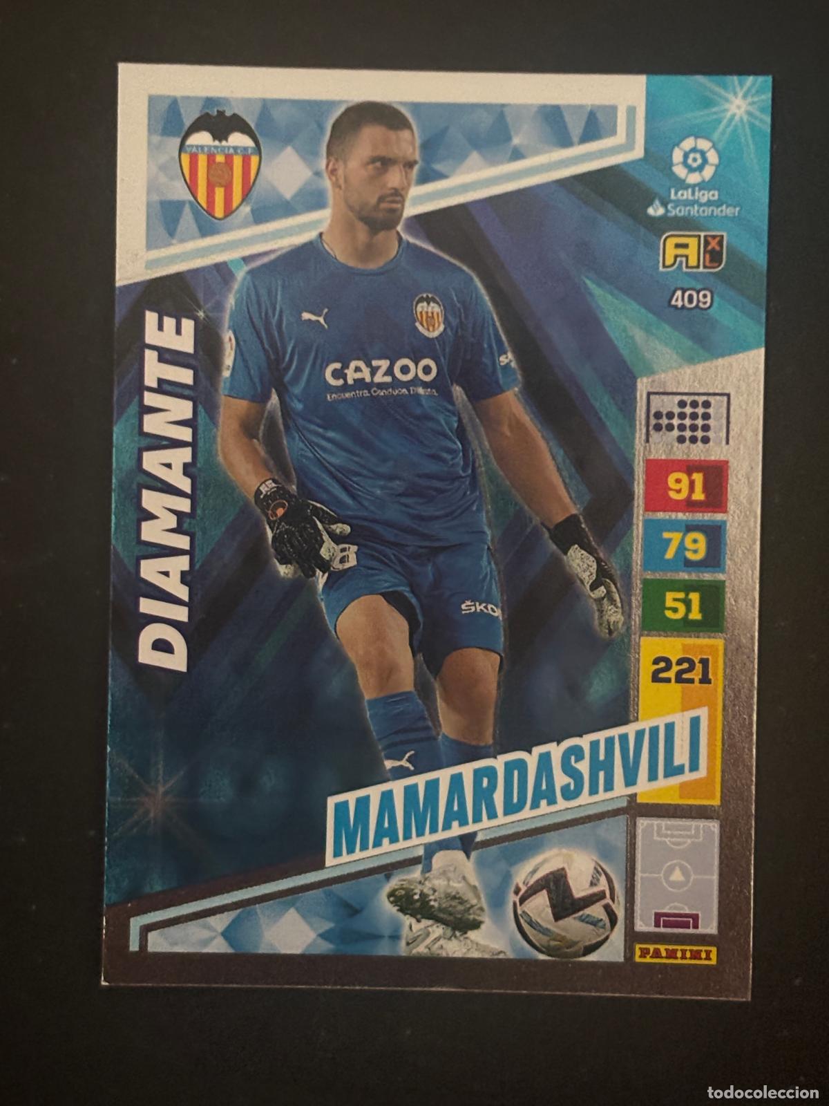 Figurine di Calcio: 409 MAMARDASHVILI VALENCIA DIAMANTE ADRENALYN XL LALIGA SANTANDER 22-23 2022-2023 PANINI