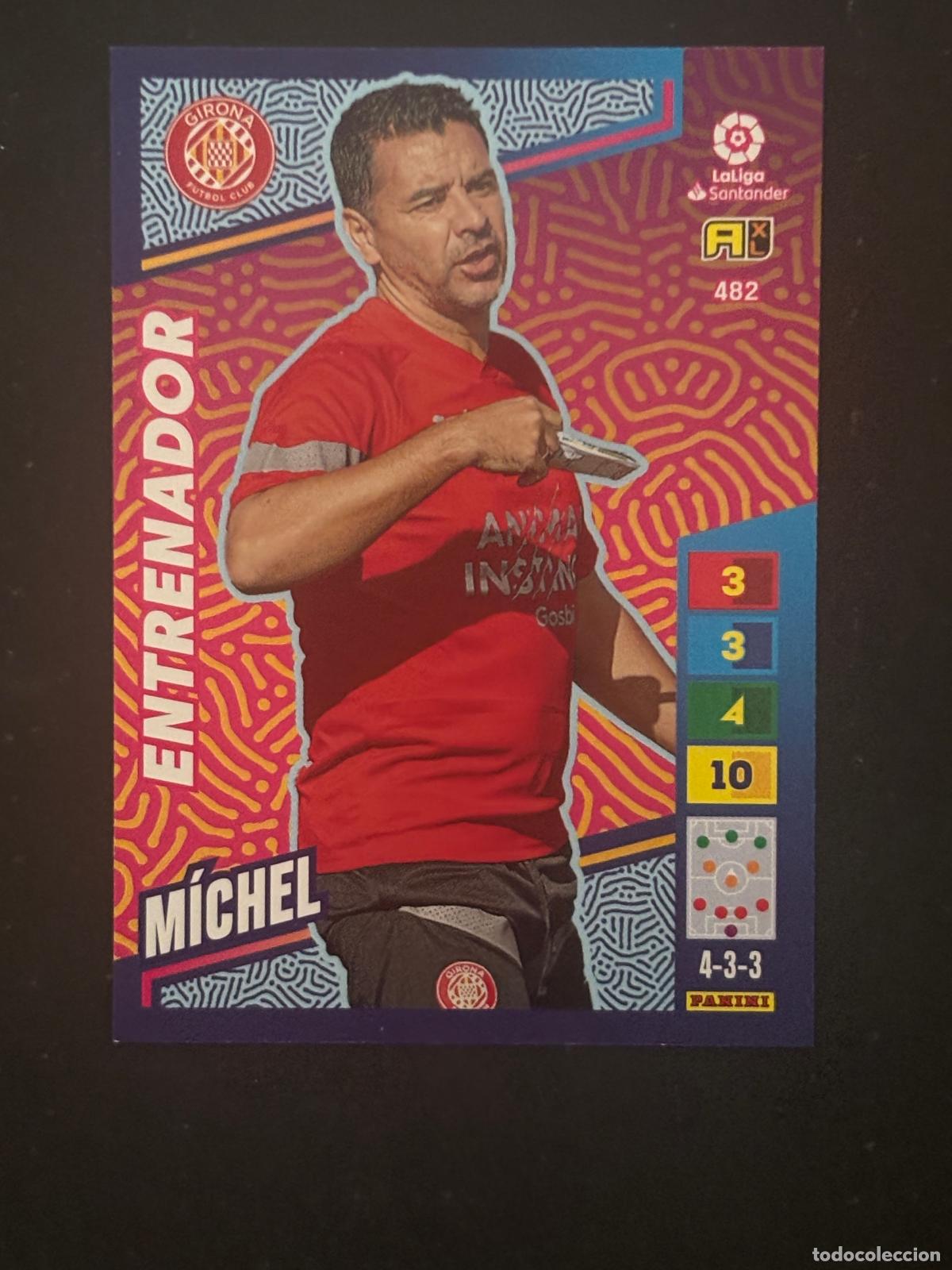 Cartes &agrave; collectionner de Football: 482 M&Iacute;CHEL GIRONA ENTRENADOR ADRENALYN PLUS 2&ordf; EDICI&Oacute;N ADRENALYN XL LALIGA 22-23 2022-2023