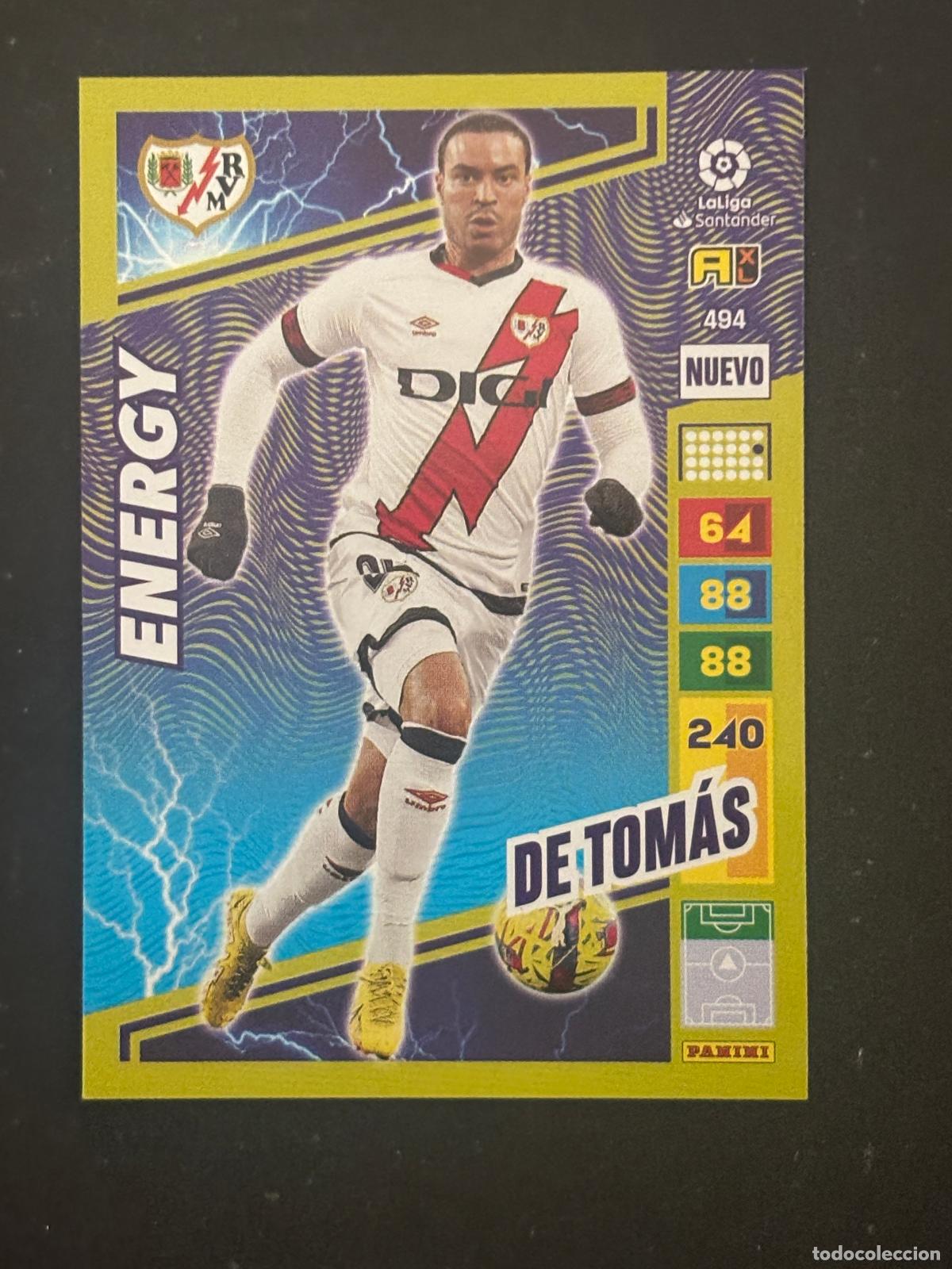 Cartes &agrave; collectionner de Football: 494 DE TOM&Aacute;S RAYO NUEVO ENERGY ADRENALYN PLUS 2&ordf; EDICI&Oacute;N ADRENALYN XL LALIGA 22-23