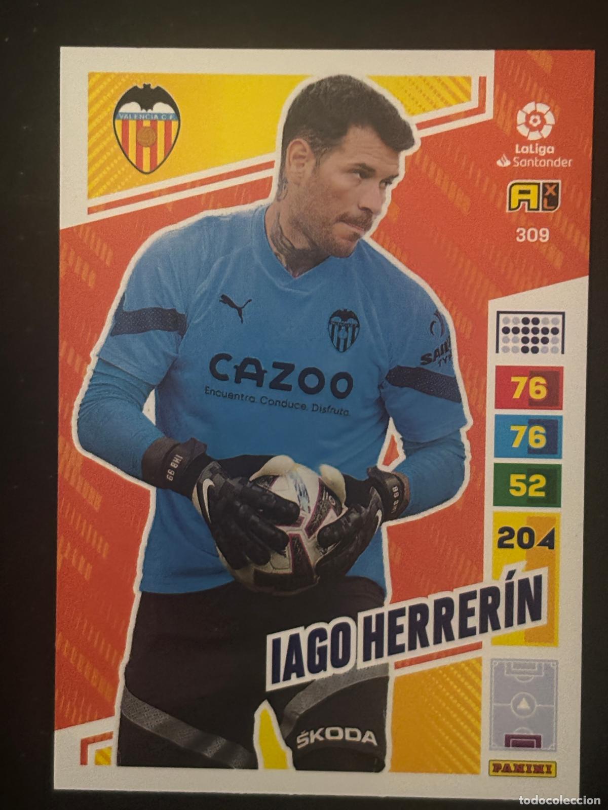 Figurine di Calcio: 309 IAGO HERRER&Iacute;N VALENCIA ADRENALYN XL LALIGA SANTANDER 22-23 2022-2023 PANINI