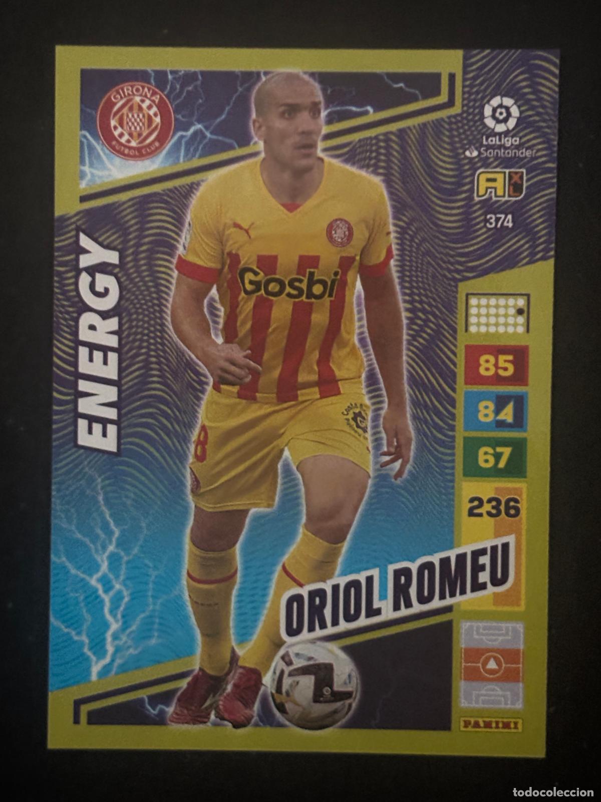 Cromos de f&uacute;tbol: 374 ORIOL ROMEU GIRONA ENERGY ADRENALYN XL LALIGA SANTANDER 22-23 2022-2023 PANINI