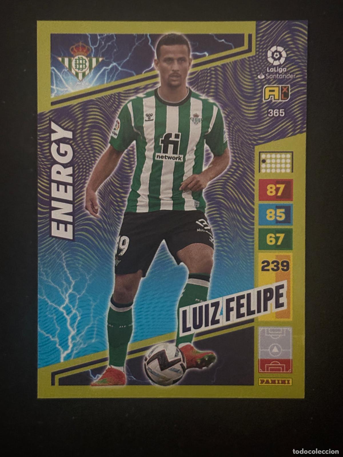 Cromos de f&uacute;tbol: 365 LUIZ FELIPE BETIS ENERGY ADRENALYN XL LALIGA SANTANDER 22-23 2022-2023 PANINI