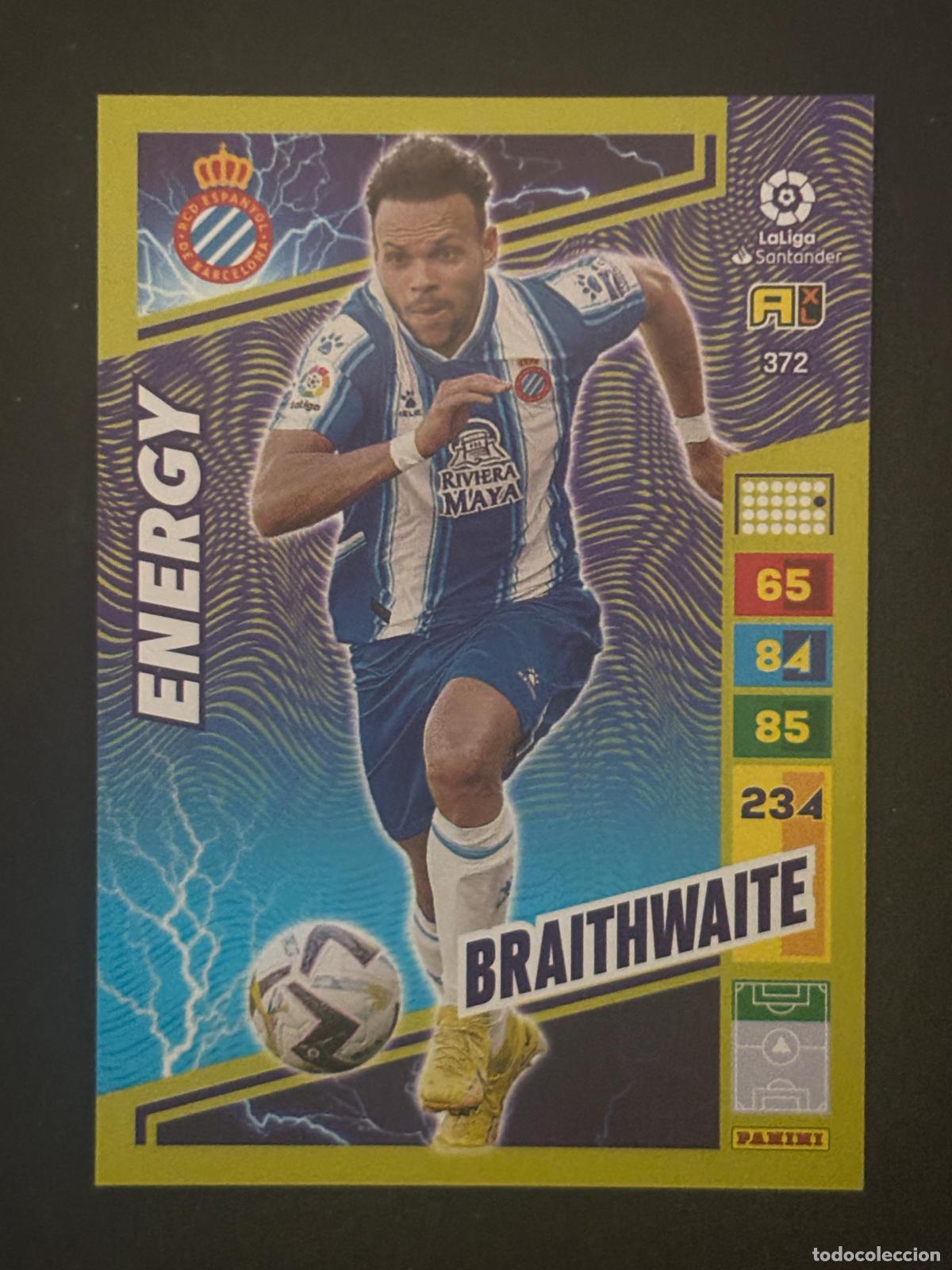 Cromos de f&uacute;tbol: 372 BRAITHWAITE ESPANYOL ENERGY ADRENALYN XL LALIGA SANTANDER 22-23 2022-2023 PANINI
