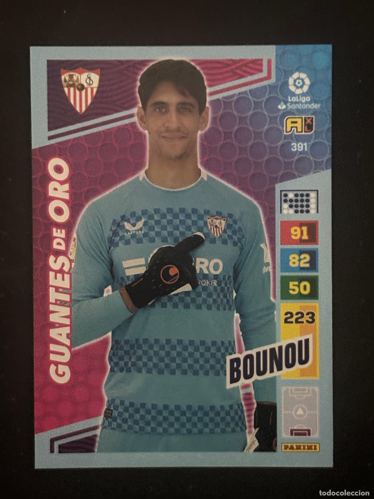 Cromos de f&uacute;tbol: 391 BOUNOU SEVILLA GUANTES DE ORO ADRENALYN XL LALIGA SANTANDER 22-23 2022-2023 PANINI