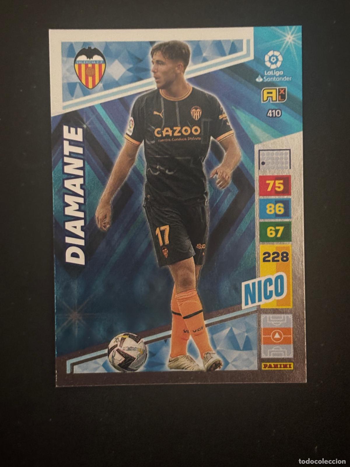 Cromos de f&uacute;tbol: 410 NICO VALENCIA DIAMANTE ADRENALYN XL LALIGA SANTANDER 22-23 2022-2023 PANINI
