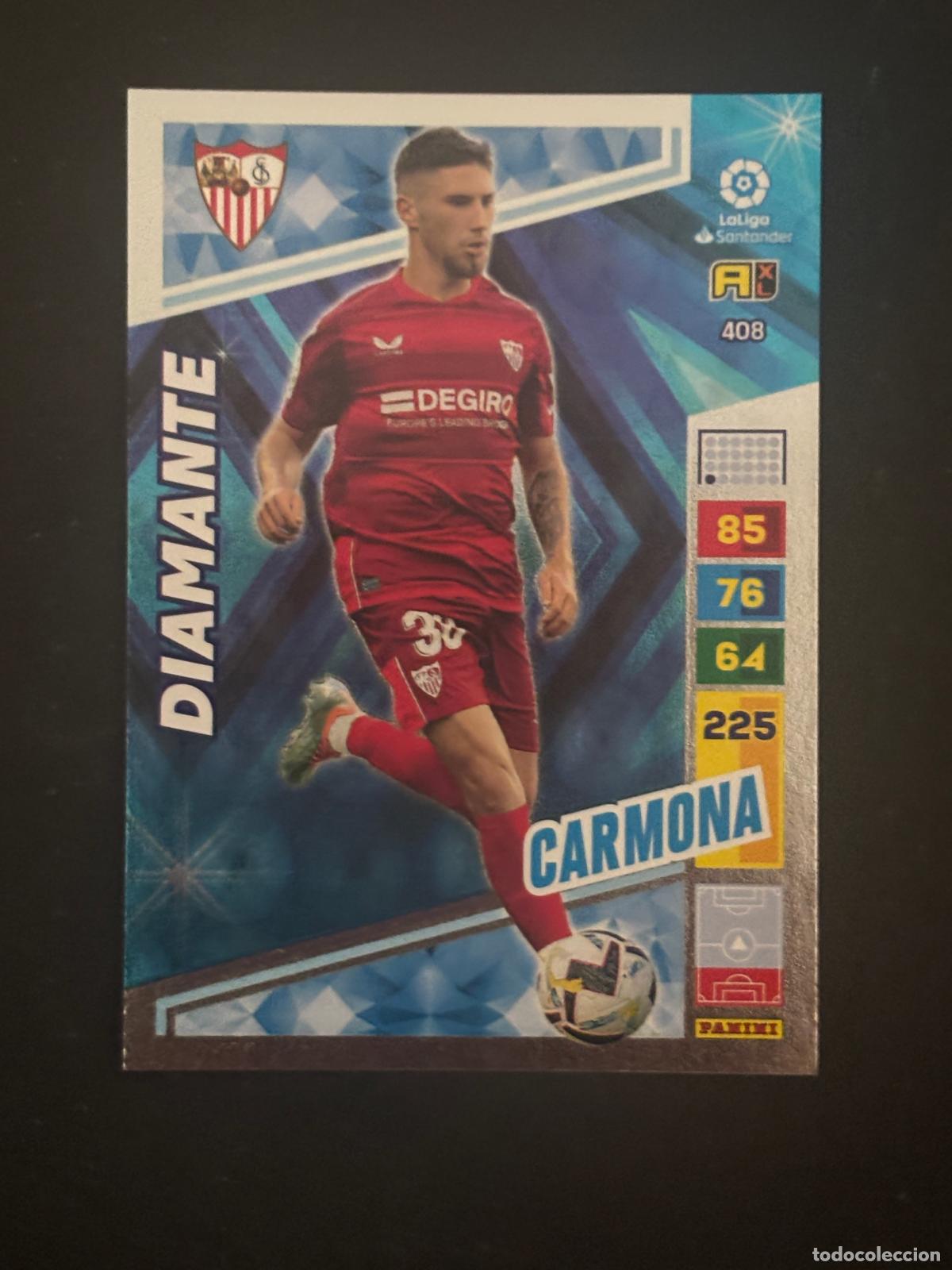 Cromos de f&uacute;tbol: 408 CARMONA SEVILLA DIAMANTE ADRENALYN XL LALIGA SANTANDER 22-23 2022-2023 PANINI