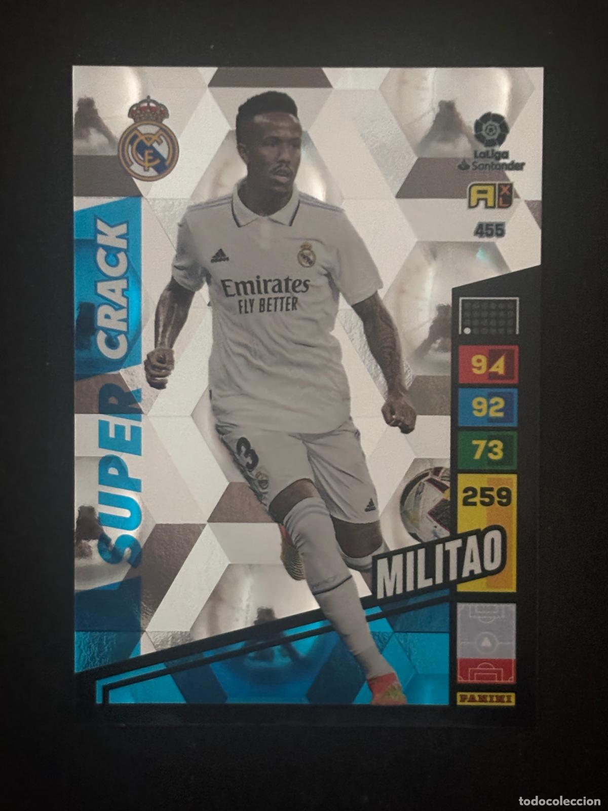 Cromos de f&uacute;tbol: 455 MILITAO REAL MADRID SUPER CRACK ADRENALYN XL LALIGA SANTANDER 22-23 2022-2023 PANINI