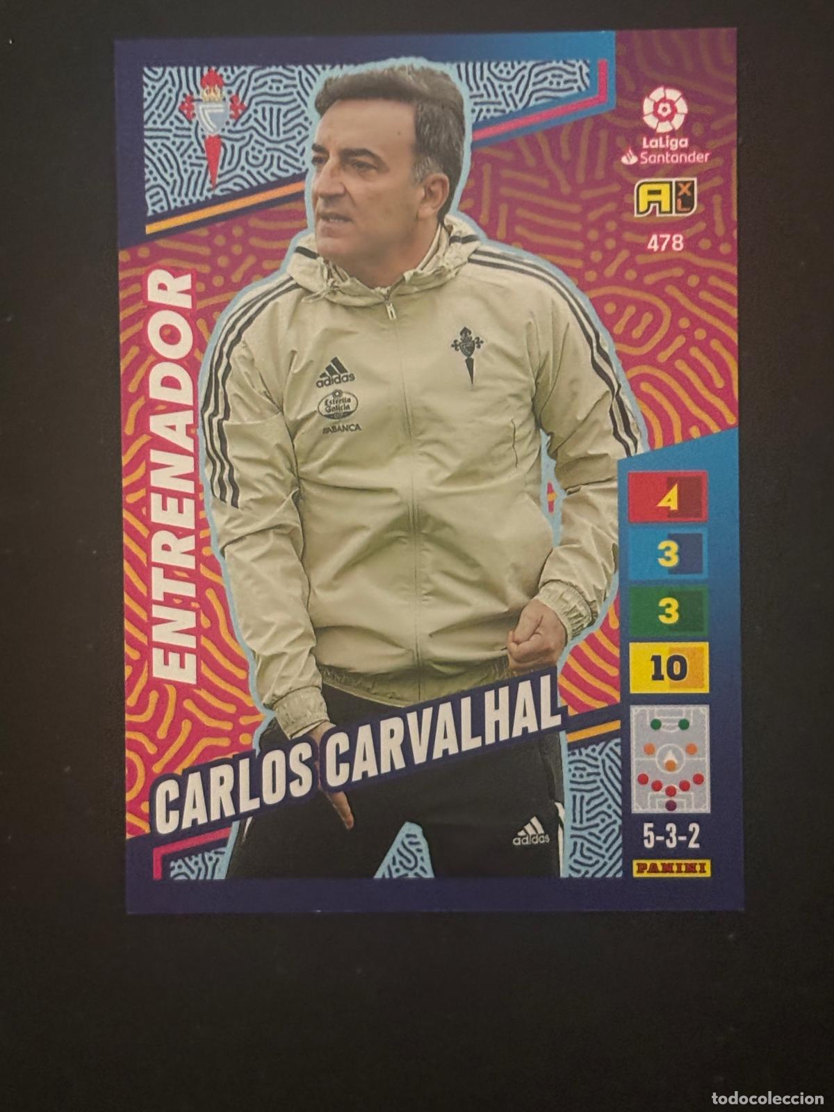 Figurine di Calcio: 478 CARLOS CARVALHAL CELTA ENTRENADOR ADRENALYN PLUS 2&ordf; EDICI&Oacute;N ADRENALYN XL LALIGA 22-23