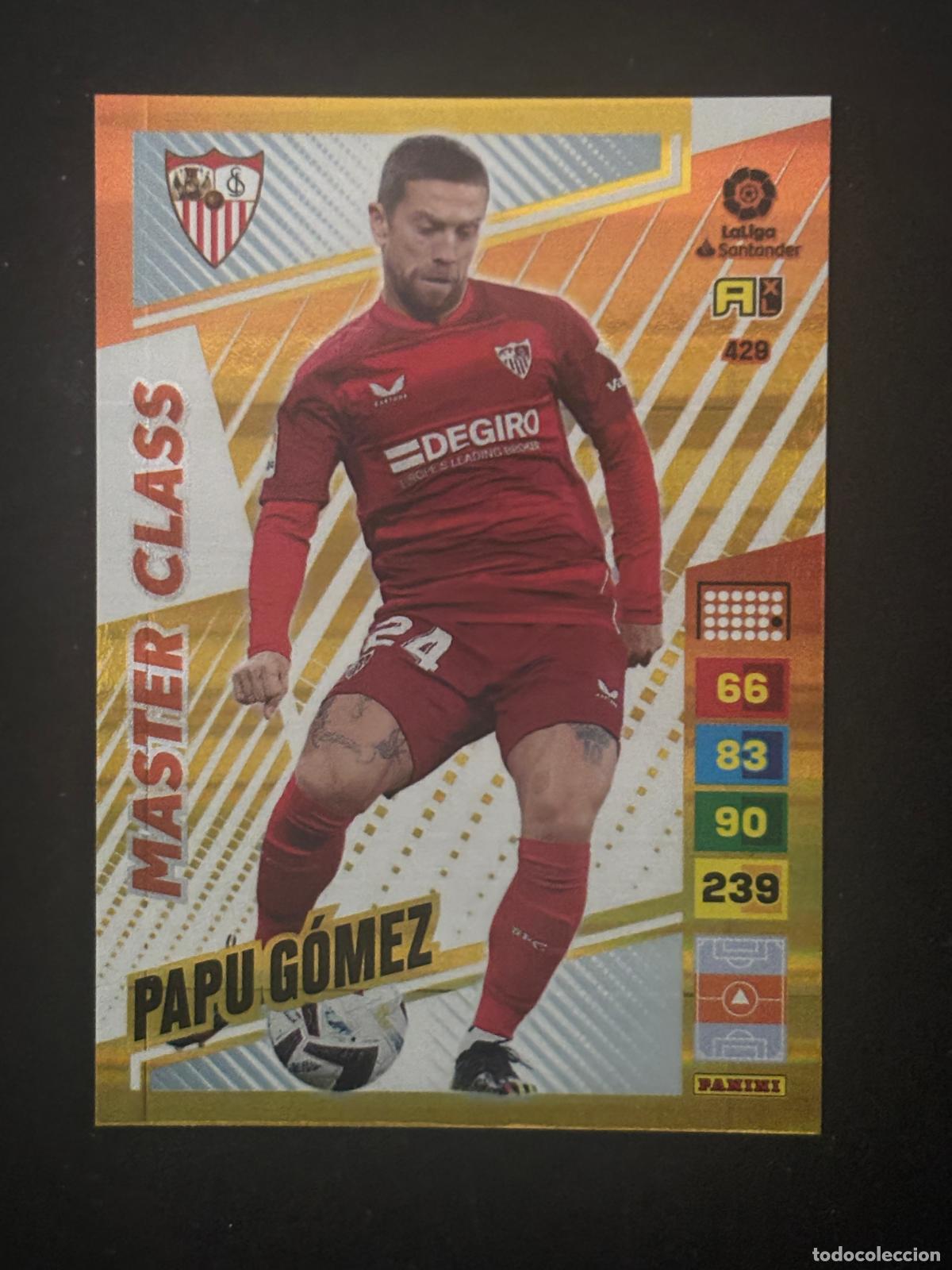 Figurine di Calcio: 429 PAPU G&Oacute;MEZ SEVILLA MASTER CLASS ADRENALYN XL LALIGA SANTANDER 22-23 2022-2023 PANINI