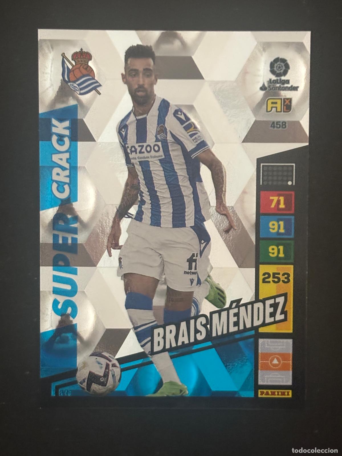 Figurine di Calcio: 458 BRAIS M&Eacute;NDEZ REAL SOCIEDAD SUPER CRACK ADRENALYN XL LALIGA SANTANDER 22-23 2022-2023