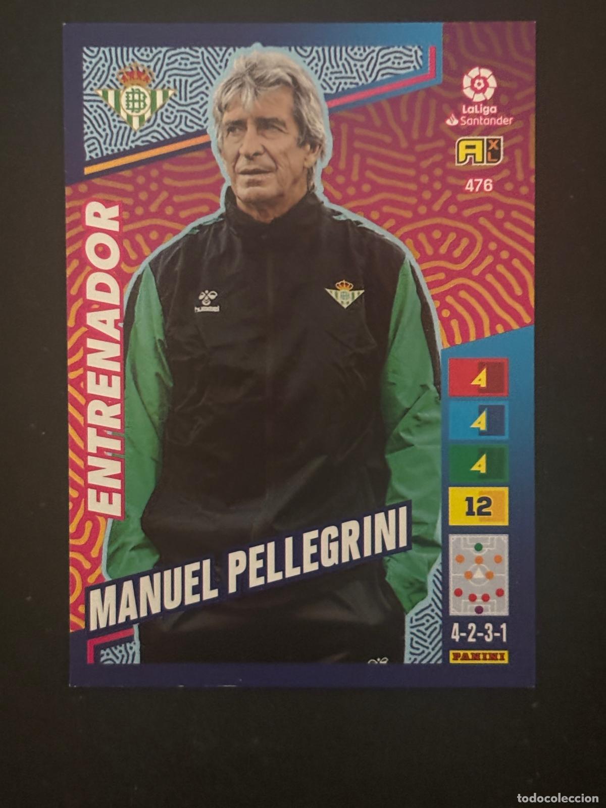 Cromos de Futebol: 476 MANUEL PELLEGRINI BETIS ENTRENADOR ADRENALYN PLUS 2&ordf; EDICI&Oacute;N ADRENALYN XL LALIGA 22-23
