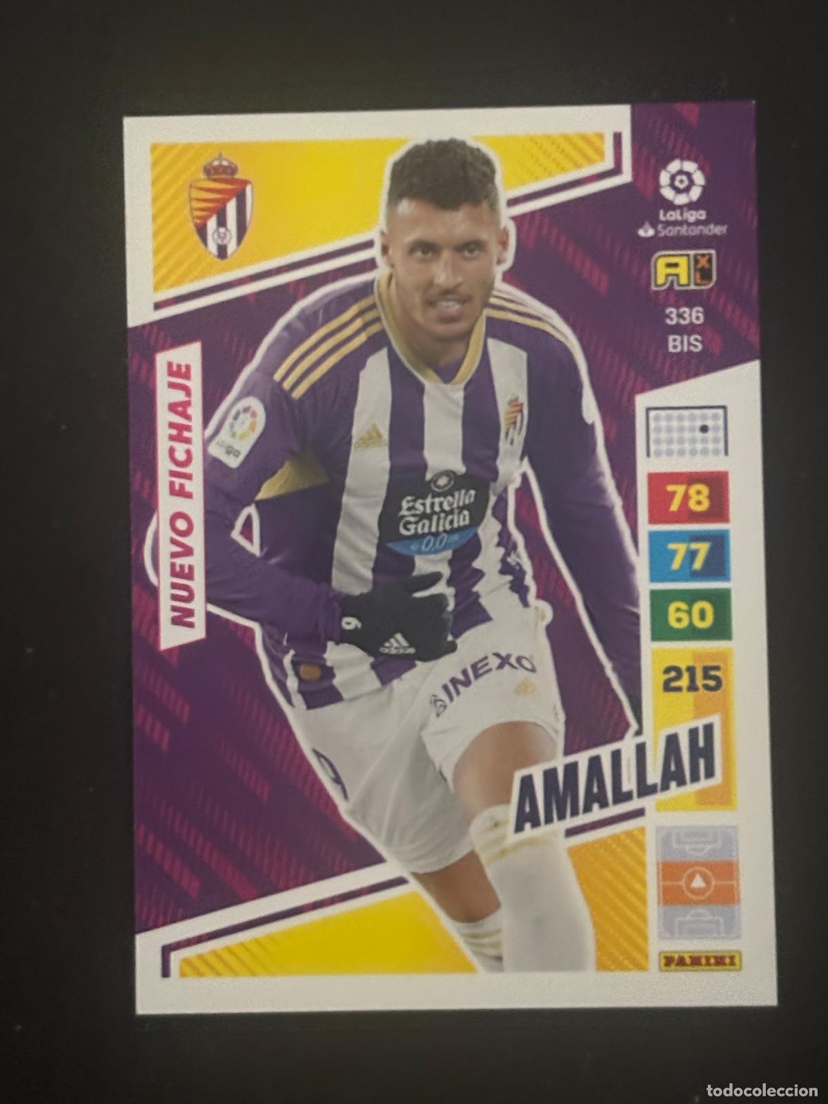 Cromos de Futebol: 336BIS AMALLAH VALLADOLID ADRENALYN PLUS 2&ordf; EDICI&Oacute;N ADRENALYN XL LALIGA 22-23 2022-2023