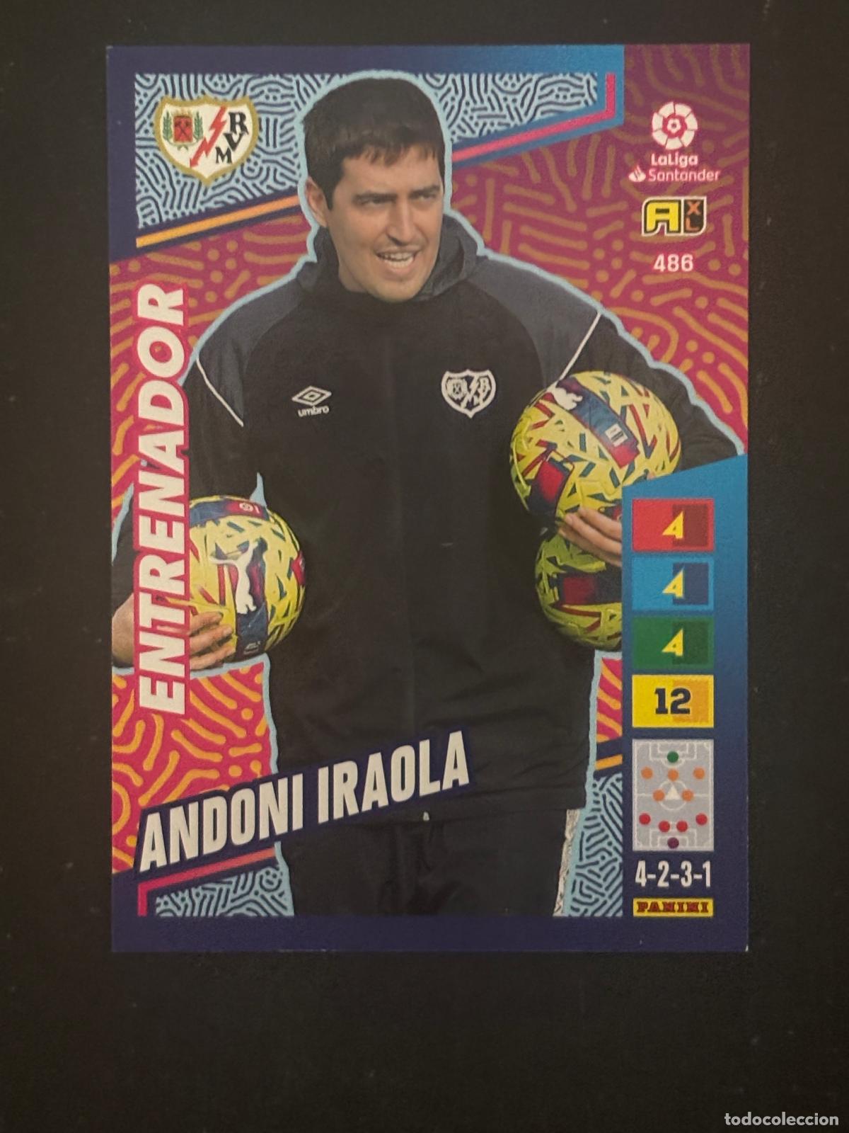 Cromos de Futebol: 486 ANDONI IRAOLA RAYO ENTRENADOR ADRENALYN PLUS 2&ordf; EDICI&Oacute;N ADRENALYN XL LALIGA 22-23