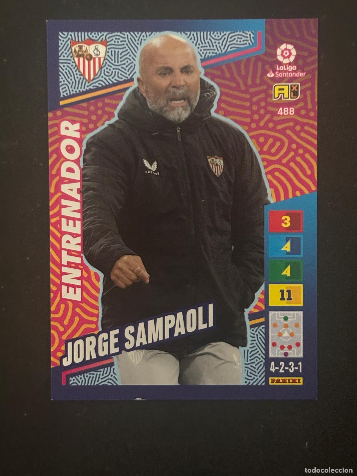 Cromos de Futebol: 488 JORGE SAMPAOLI SEVILLA ENTRENADOR ADRENALYN PLUS 2&ordf; EDICI&Oacute;N ADRENALYN XL LALIGA 22-23