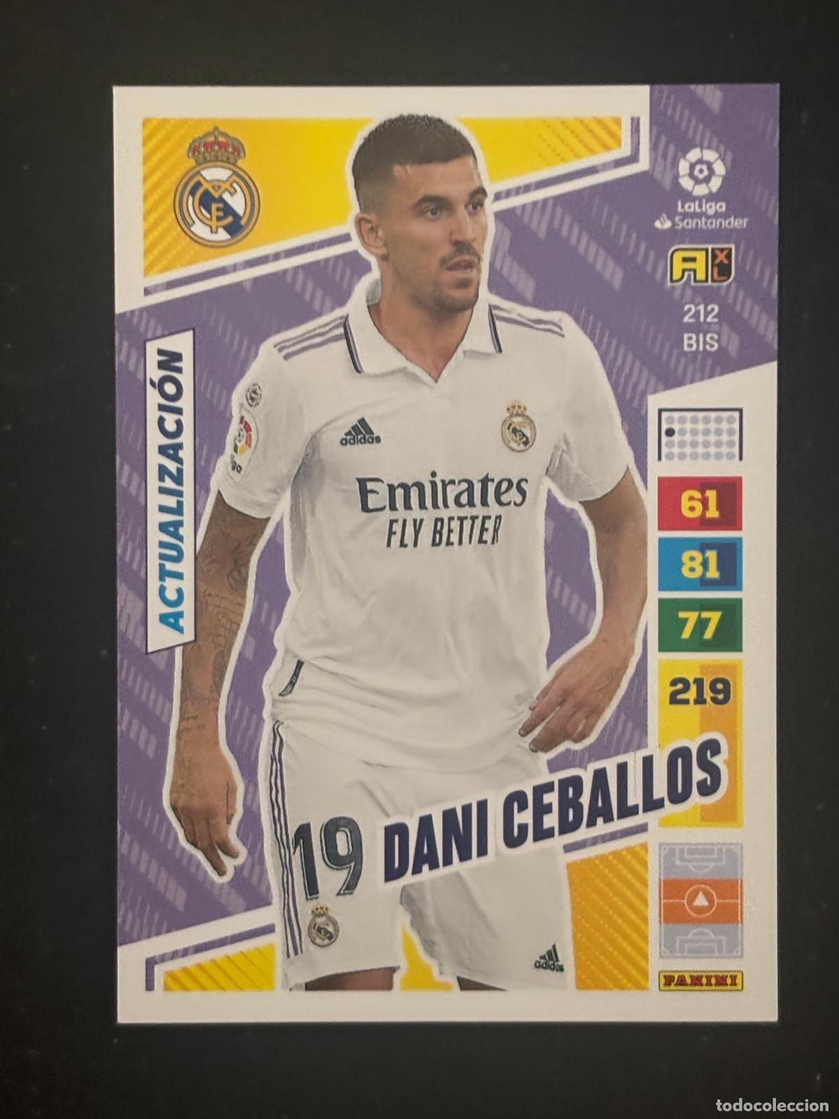 Cromos de f&uacute;tbol: 212BIS DANI CEBALLOS REAL MADRID ADRENALYN PLUS 2&ordf; EDICI&Oacute;N ADRENALYN XL LALIGA 22-23