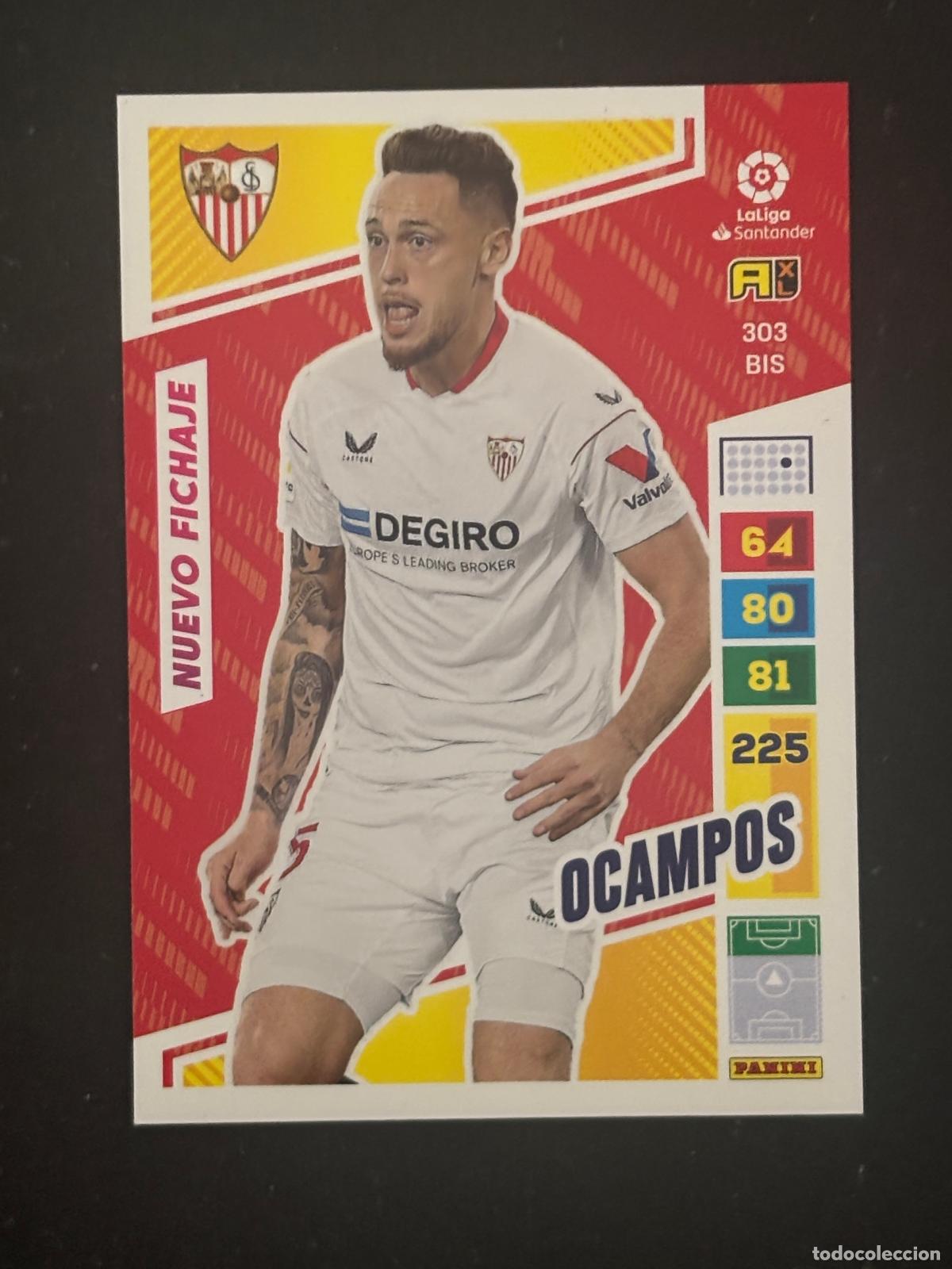 Cromos de f&uacute;tbol: 303BIS OCAMPOS SEVILLA ADRENALYN PLUS 2&ordf; EDICI&Oacute;N ADRENALYN XL LALIGA 22-23 2022-2023