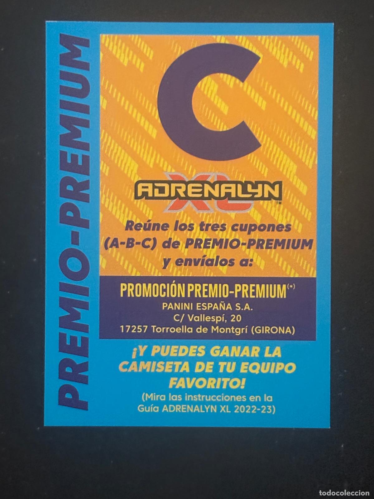 Cromos de f&uacute;tbol: PREMIO PREMIUM C SOBRE PREMIUM ADRENALYN XL LALIGA EA SPORTS 23-24 2023-2024 PANINI