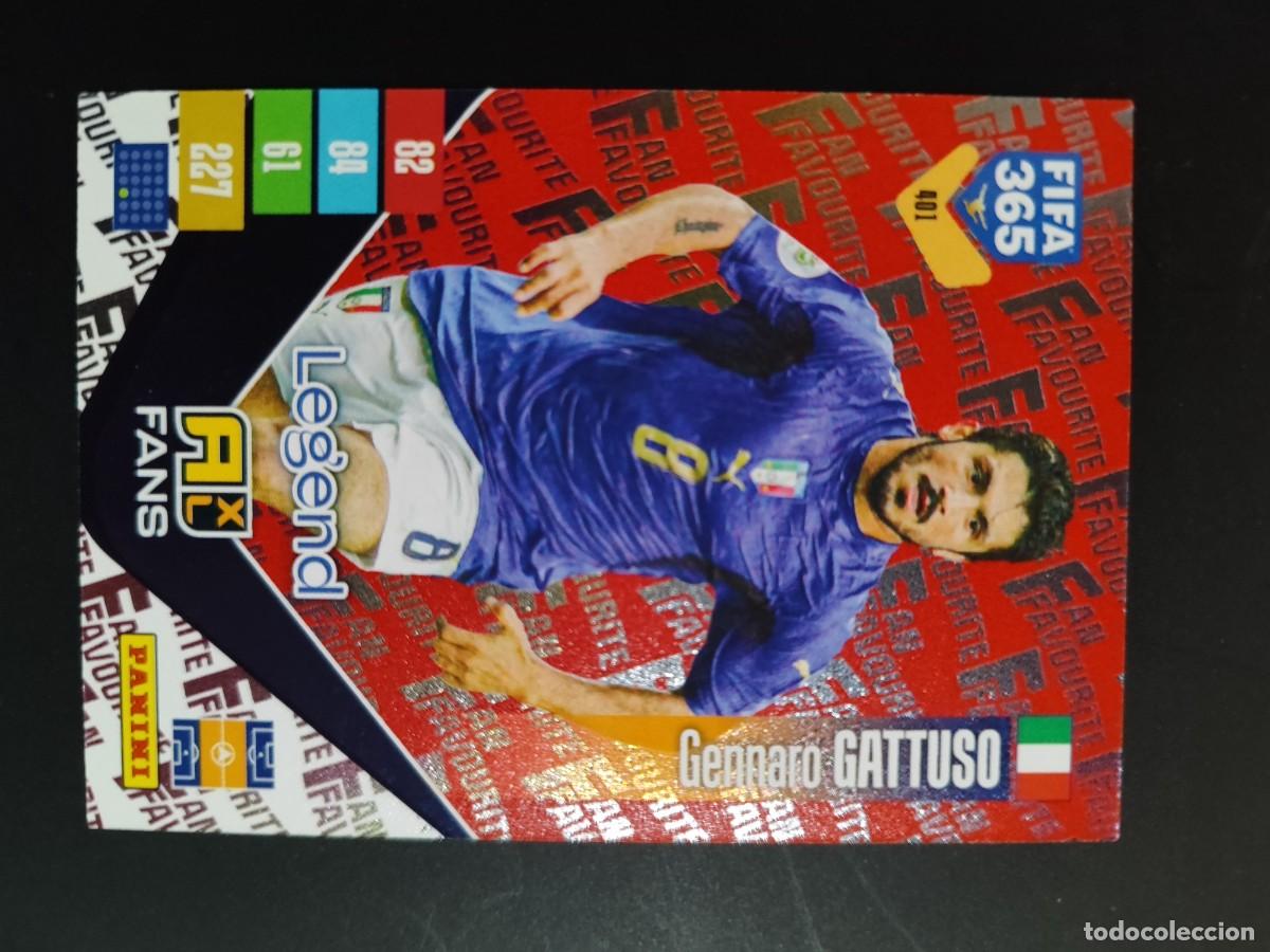 Cromos de f&uacute;tbol: ADRENALYN XL FIFA 365 2027 CARD FANS LEGEND ROJO GATTUSO ITALIA # 401 PANINI