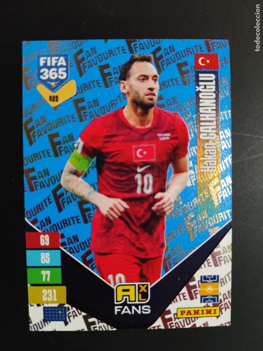 Cromos de f&uacute;tbol: ADRENALYN XL FIFA 365 2027 CARD FANS AZUL &Ccedil;ALHANOCLU TURQUIA # 409 PANINI
