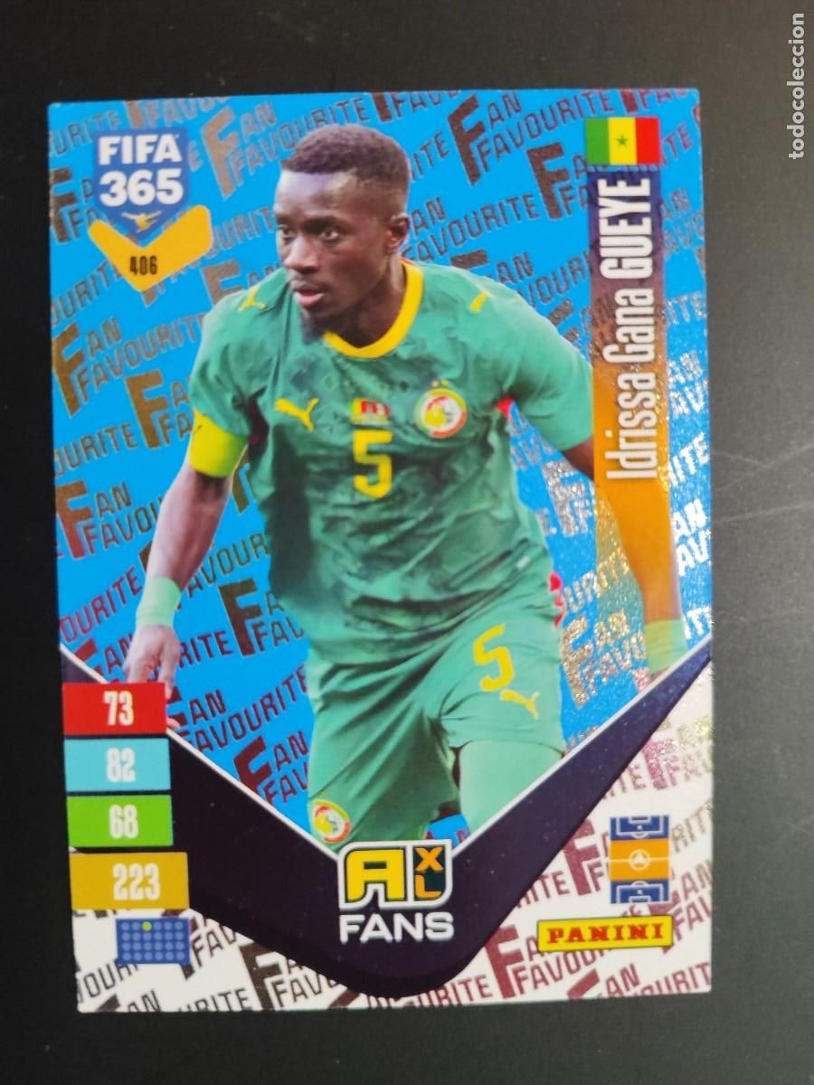 Cromos de f&uacute;tbol: ADRENALYN XL FIFA 365 2027 CARD FANS AZUL GUEYE SENEGAL # 406 PANINI