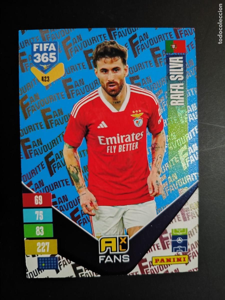 Cromos de f&uacute;tbol: ADRENALYN XL FIFA 365 2027 CARD FANS AZUL RAFA SILVA BENFICA # 423 PANINI