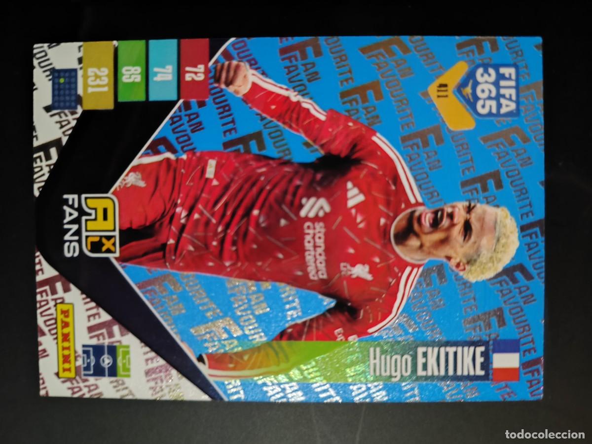 Cromos de f&uacute;tbol: ADRENALYN XL FIFA 365 2027 CARD FANS AZUL EKITIKE LIVERPOOL # 411 PANINI
