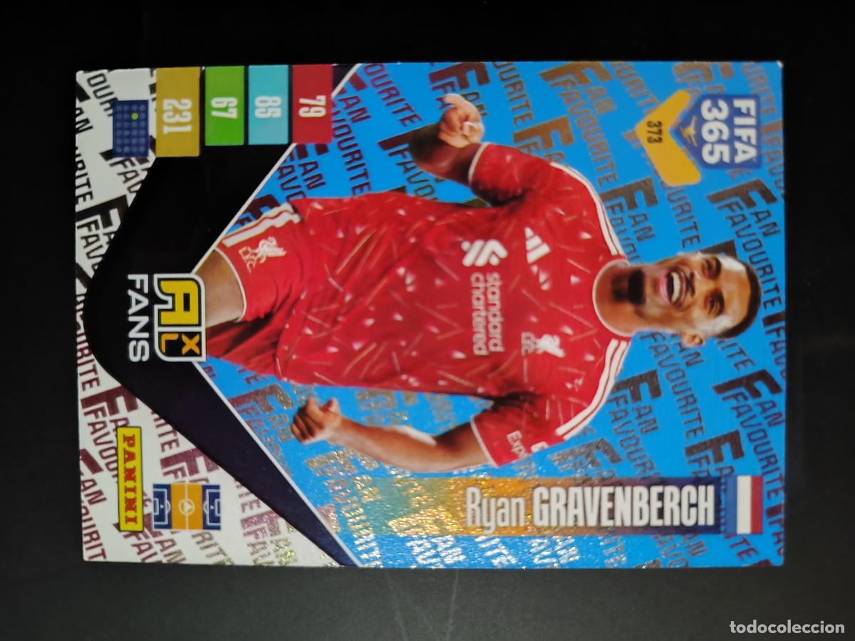 Cromos de f&uacute;tbol: ADRENALYN XL FIFA 365 2027 CARD FANS AZUL GRAVENBERCH LIVERPOOL # 373 PANINI