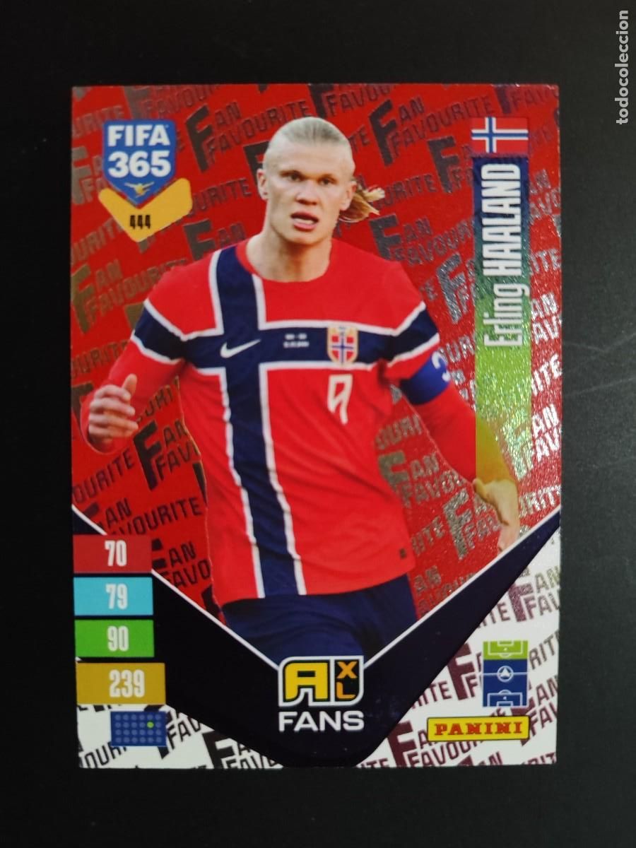 Cromos de f&uacute;tbol: ADRENALYN XL FIFA 365 2027 CARD FANS ROJA HAALAND NORUEGA # 444 PANINI