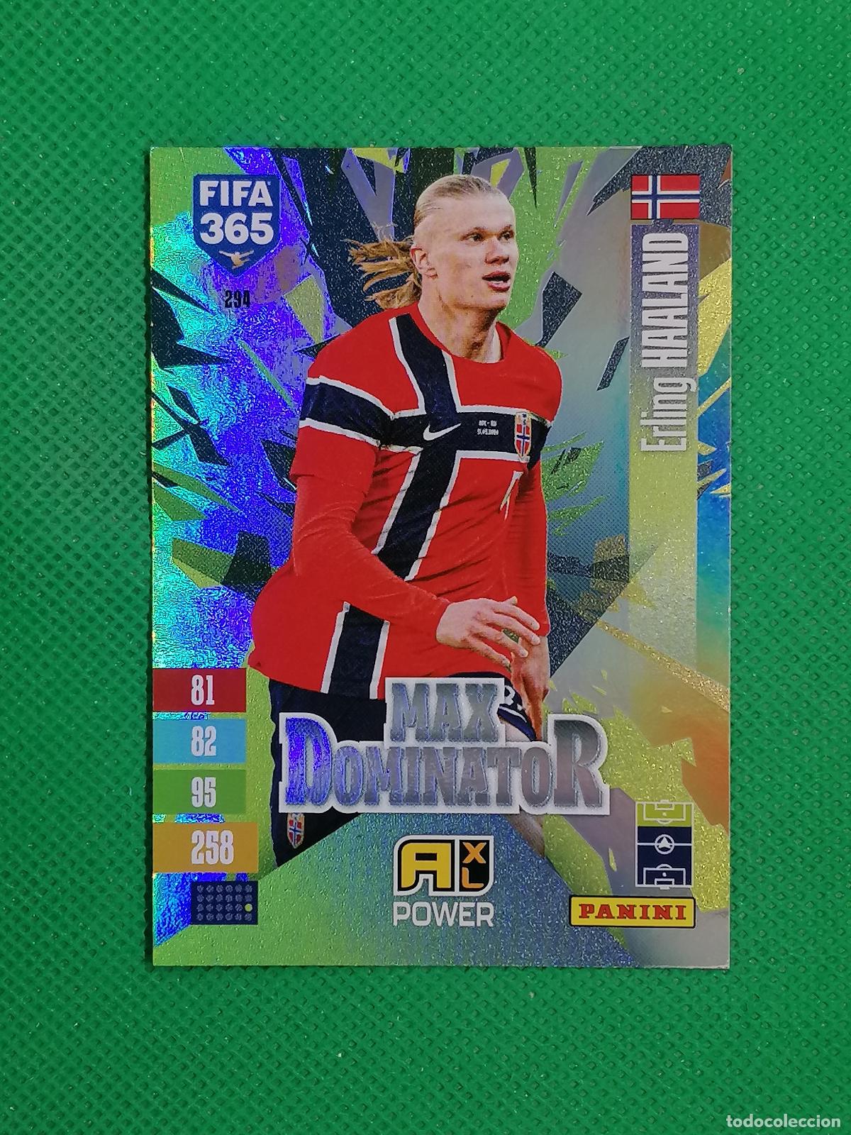 Cromos de f&uacute;tbol: 294 ERLING HAALAND NORUEGA MAX DOMINATOR POWER ⚽ PANINI ADRENALYN XL FIFA 365 26 27 2026 2027 ⚽