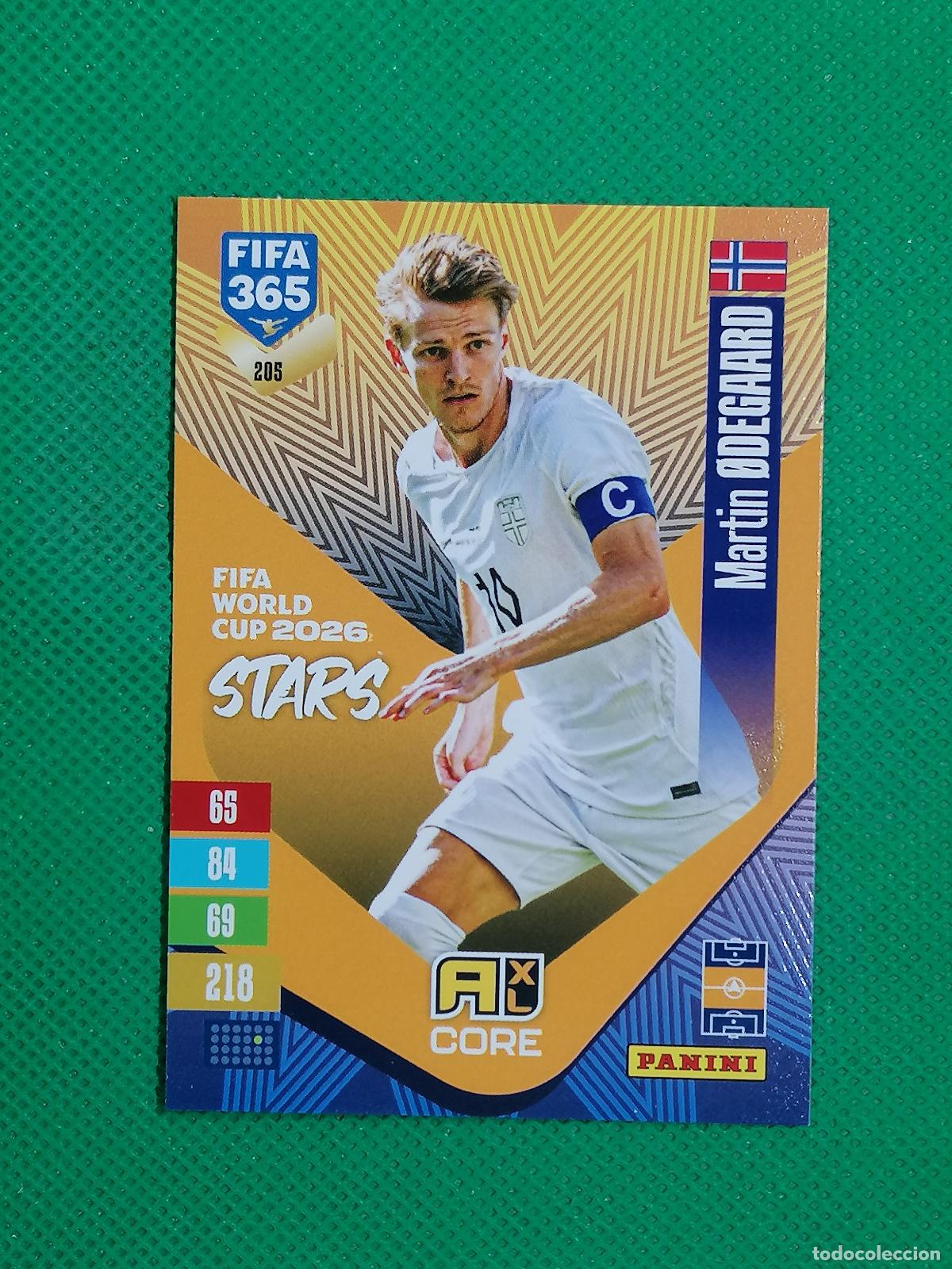 Cromos de f&uacute;tbol: 205 MARTIN ODEGAARD NORUEGA CORE STARS ⚽ PANINI ADRENALYN XL FIFA 365 26 27 2026 2027 ⚽