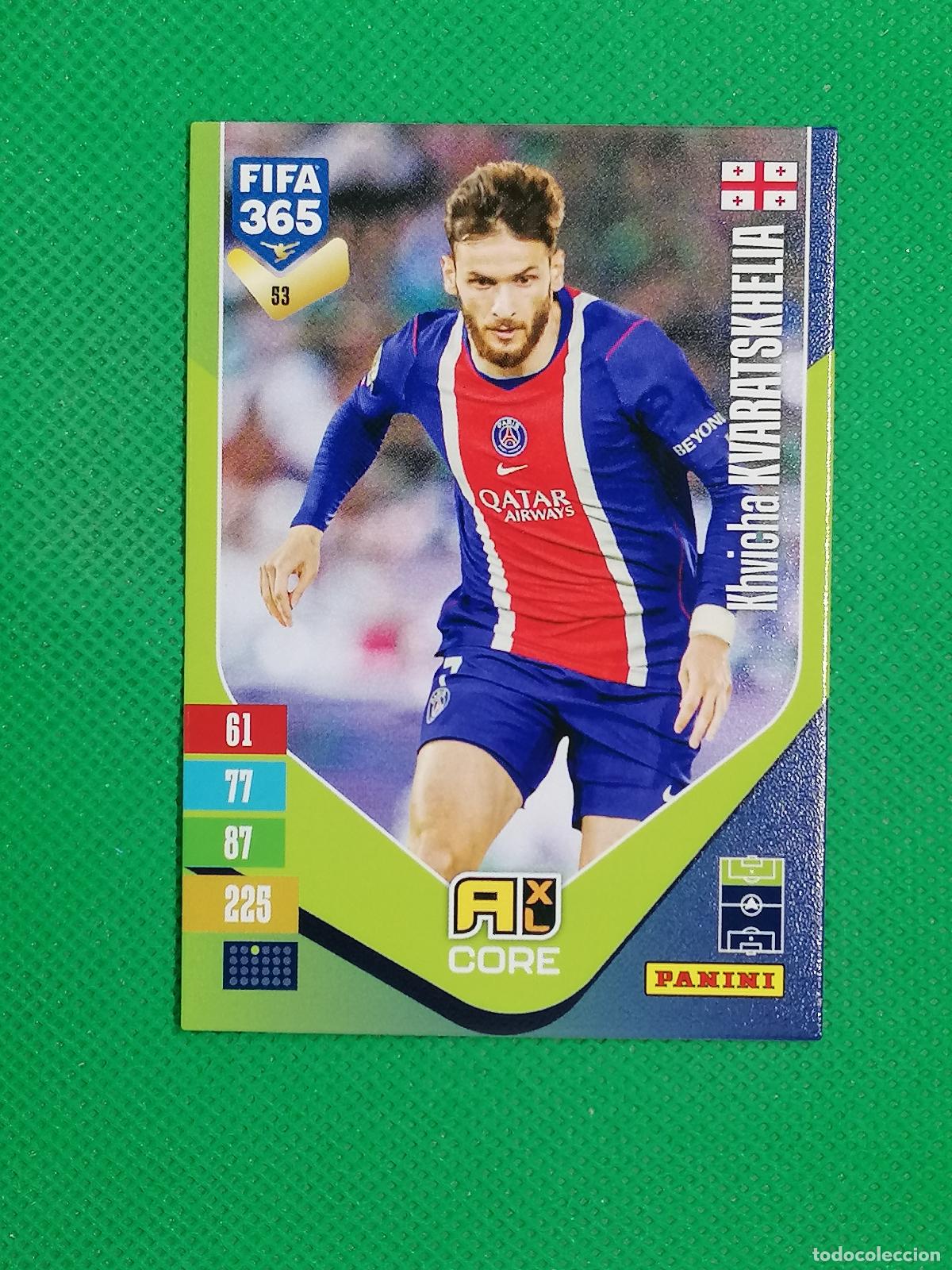 Cromos de f&uacute;tbol: 53 KHVICHA KVARATSKHELIA PARIS PSG CORE ⚽ PANINI ADRENALYN XL FIFA 365 26 27 2026 2027 ⚽