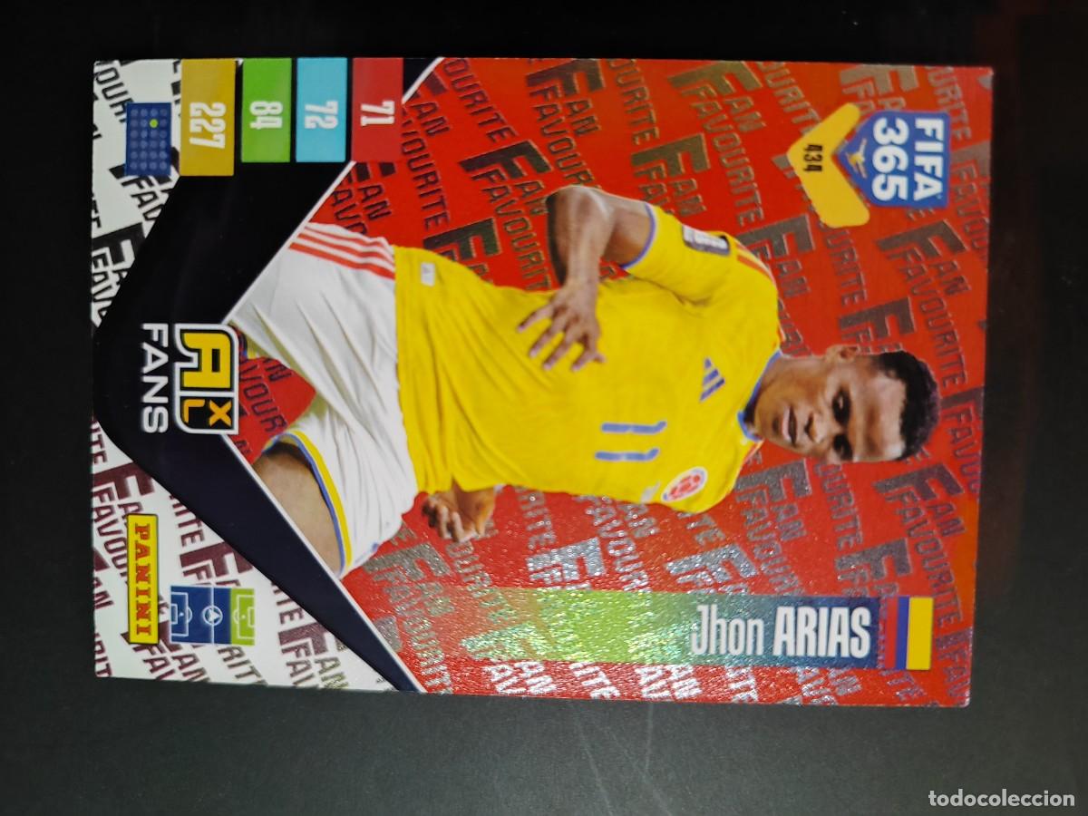 Cromos de f&uacute;tbol: ADRENALYN XL FIFA 365 2027 CARD FANS ROJA JOHN ARIAS COLOMBIA # 434 PANINI