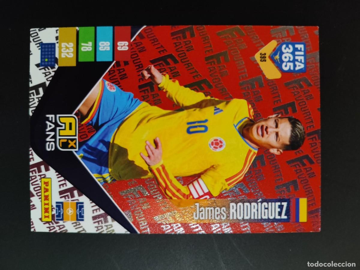 Cromos de f&uacute;tbol: ADRENALYN XL FIFA 365 2027 CARD FANS ROJA JAMES RODRIGUEZ COLOMBIA # 395 PANINI
