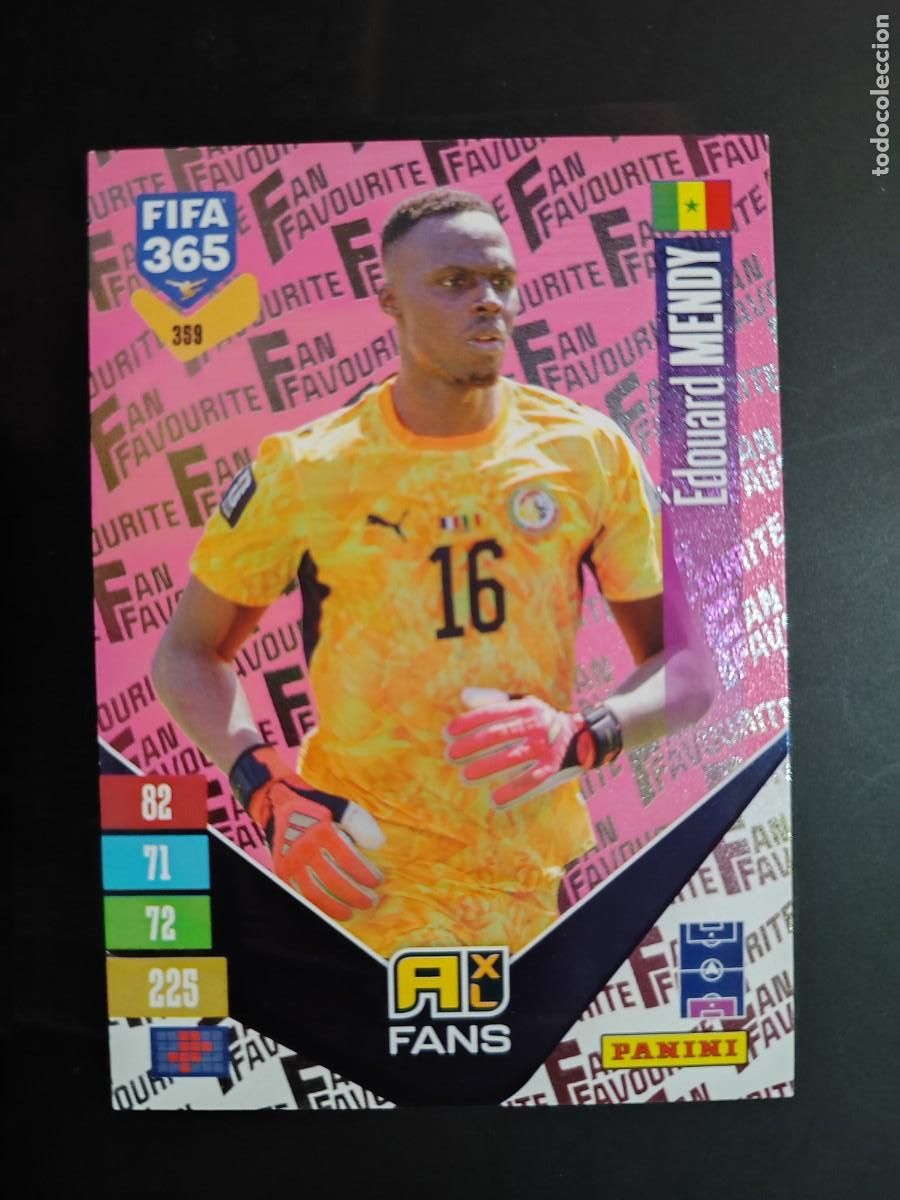 Fu&szlig;ball-Sticker: ADRENALYN XL FIFA 365 2027 CARD FANS PURPURA MENDY SENEGAL # 359 PANINI