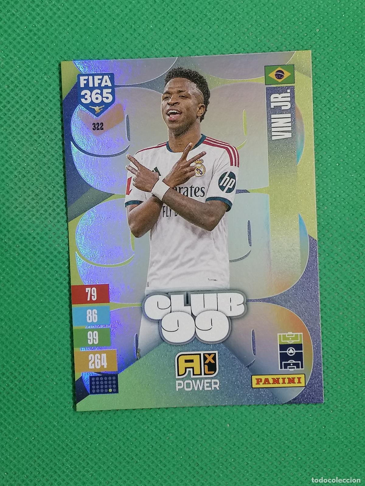 Cromos de f&uacute;tbol: 322 VINI JR REAL MADRID CLUB 99 POWER ⚽ PANINI ADRENALYN XL FIFA 365 26 27 2026 2027 ⚽
