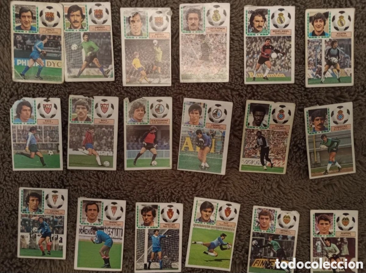 Cromos de f&uacute;tbol: Lote 29 cromos Ed.Este 83 84 Despegados