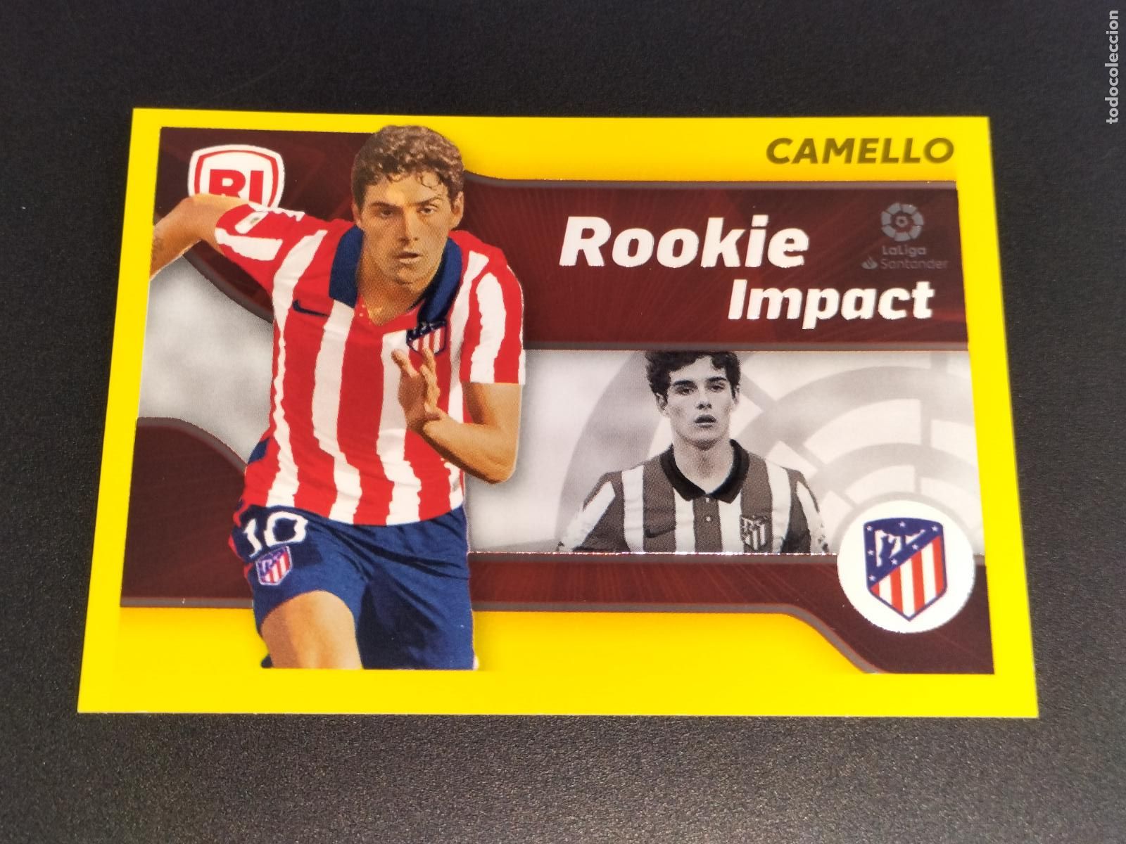 Cromos de f&uacute;tbol: N&ordm; 4 CAMELLO ROOKIE IMPACT AT MADRID CROMOS LALIGA SANTANDER ESTE LIGA FUTBOL 2021 2022 21 22 PANINI