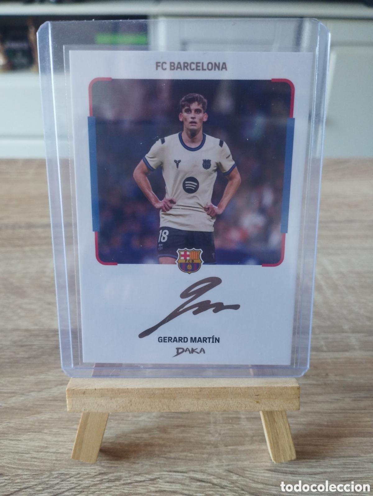 Cromos de f&uacute;tbol: Carta firma impresa Gerard Mart&iacute;n FC Barcelona