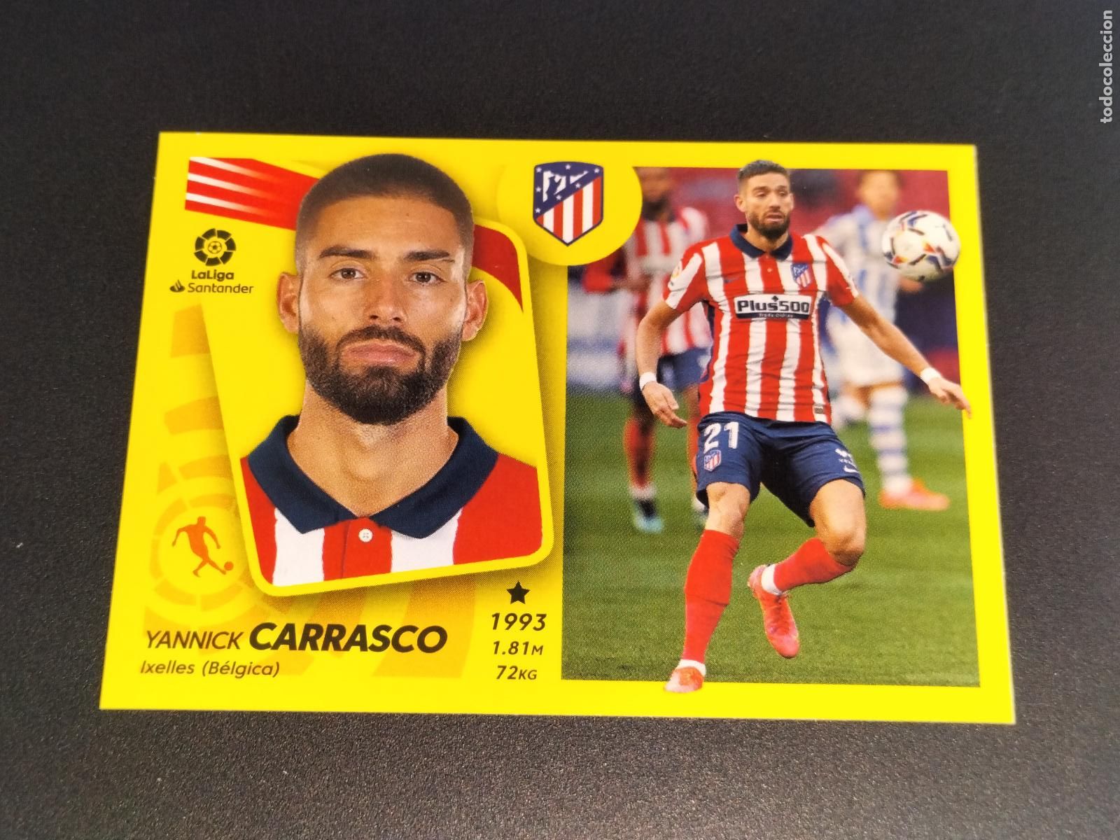 Cromos de f&uacute;tbol: N&ordm; 16 YANNICK CARRASCO AT MADRID CROMOS LALIGA SANTANDER ESTE LIGA FUTBOL 2021 2022 21 22 PANINI