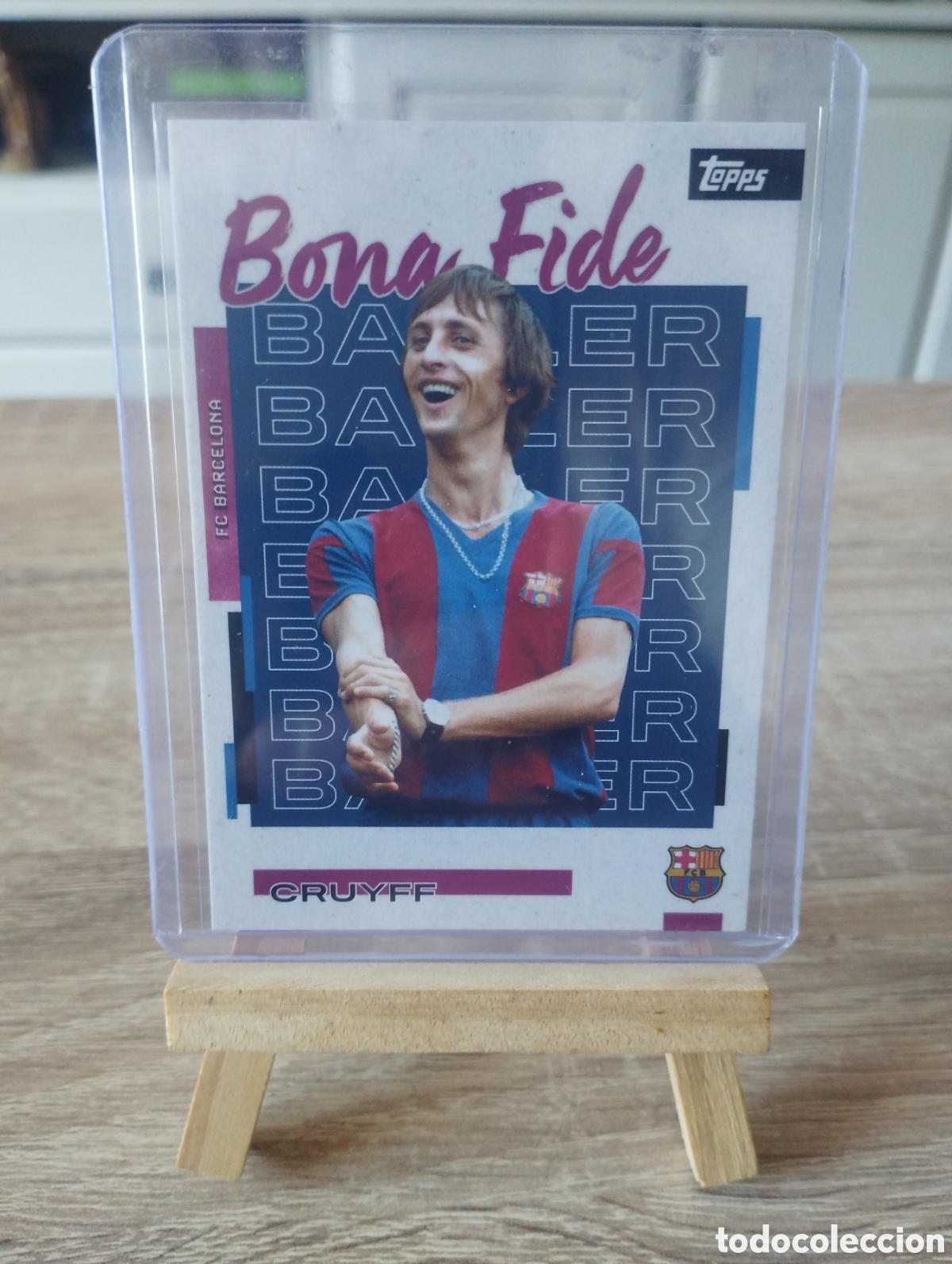 Cromos de f&uacute;tbol: Carta Topps Bona Fide Baller Cruyff FC Barcelona