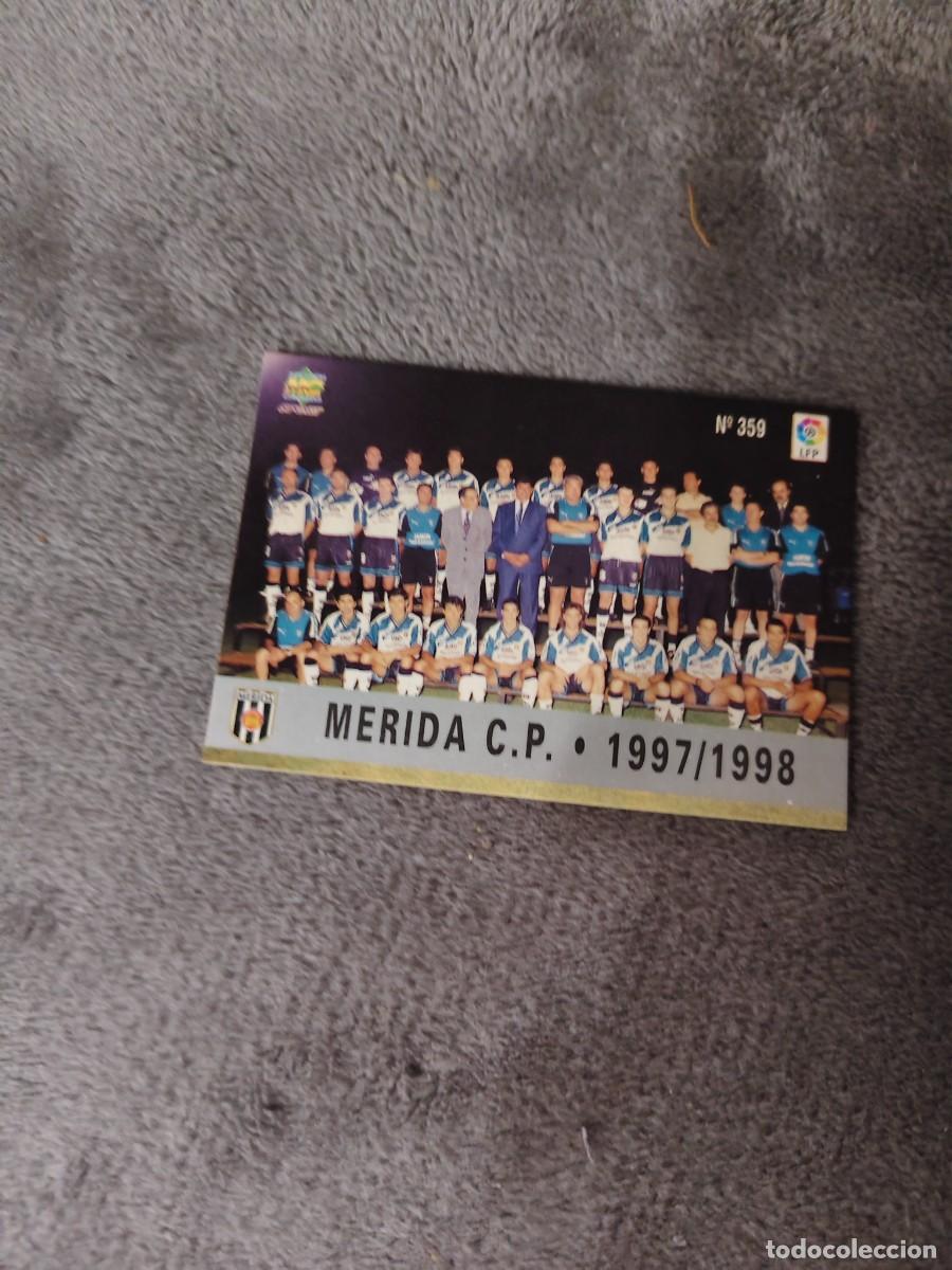 Cromos de f&uacute;tbol: 359. PLANTILLA C.P. M&Eacute;RIDA MUNDICROMO FICHAS 97 98 LIGA 1997 1998 CARD ABB