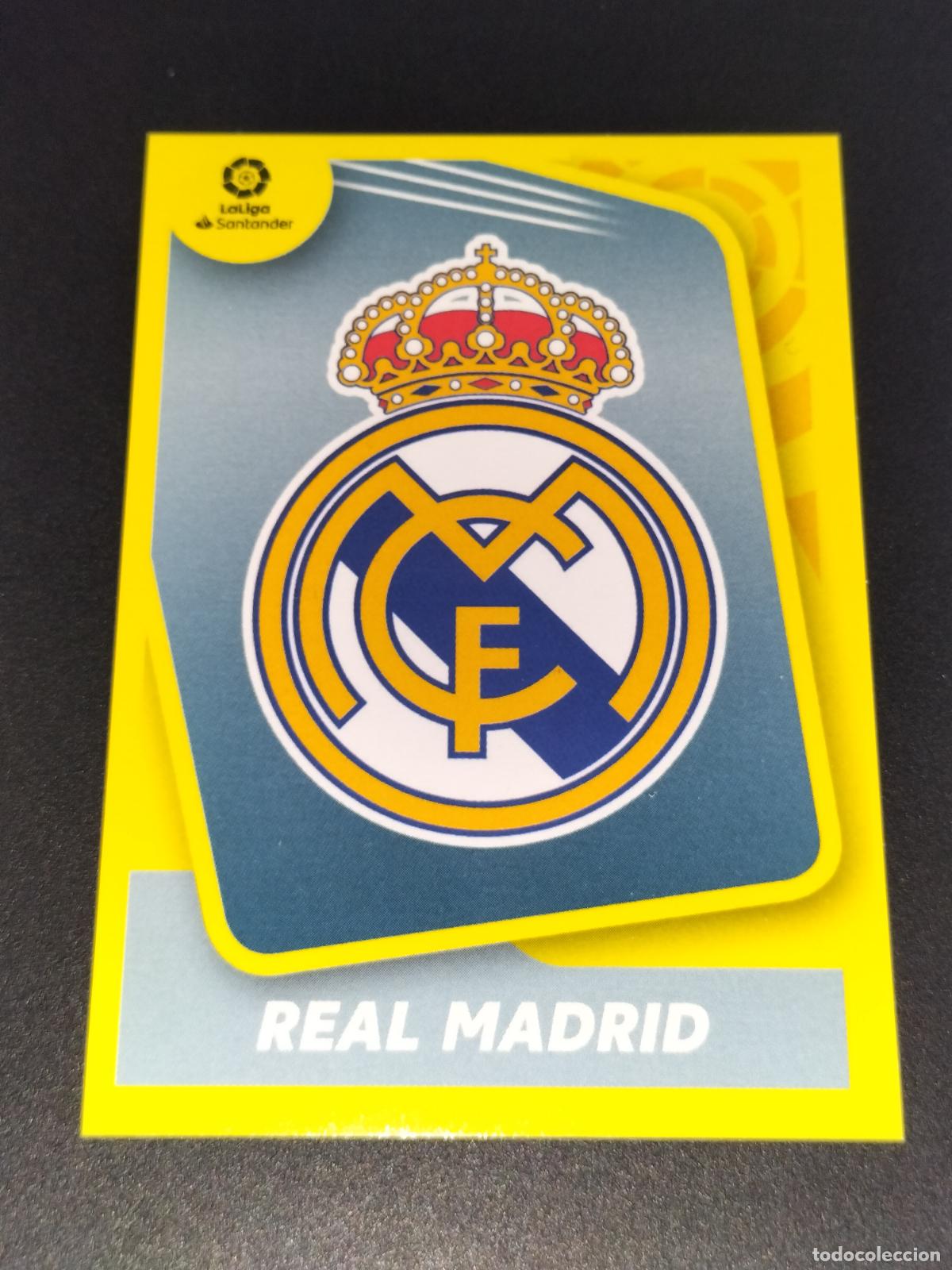 Cromos de f&uacute;tbol: N&ordm; 1 ESCUDO LOGO REAL MADRID CROMOS LALIGA SANTANDER ESTE LIGA FUTBOL 2021 2022 21 22 PANINI