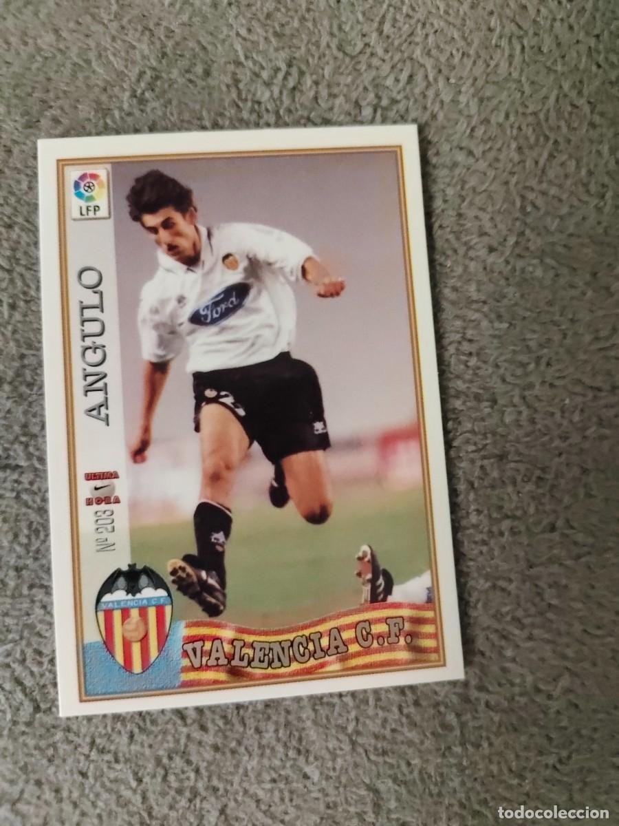 Cromos de f&uacute;tbol: 203. &Uacute;LTIMA HORA ANGULO VALENCIA C.F. MUNDICROMO FICHAS 97 98 LIGA 1997 1998 CARD ABB