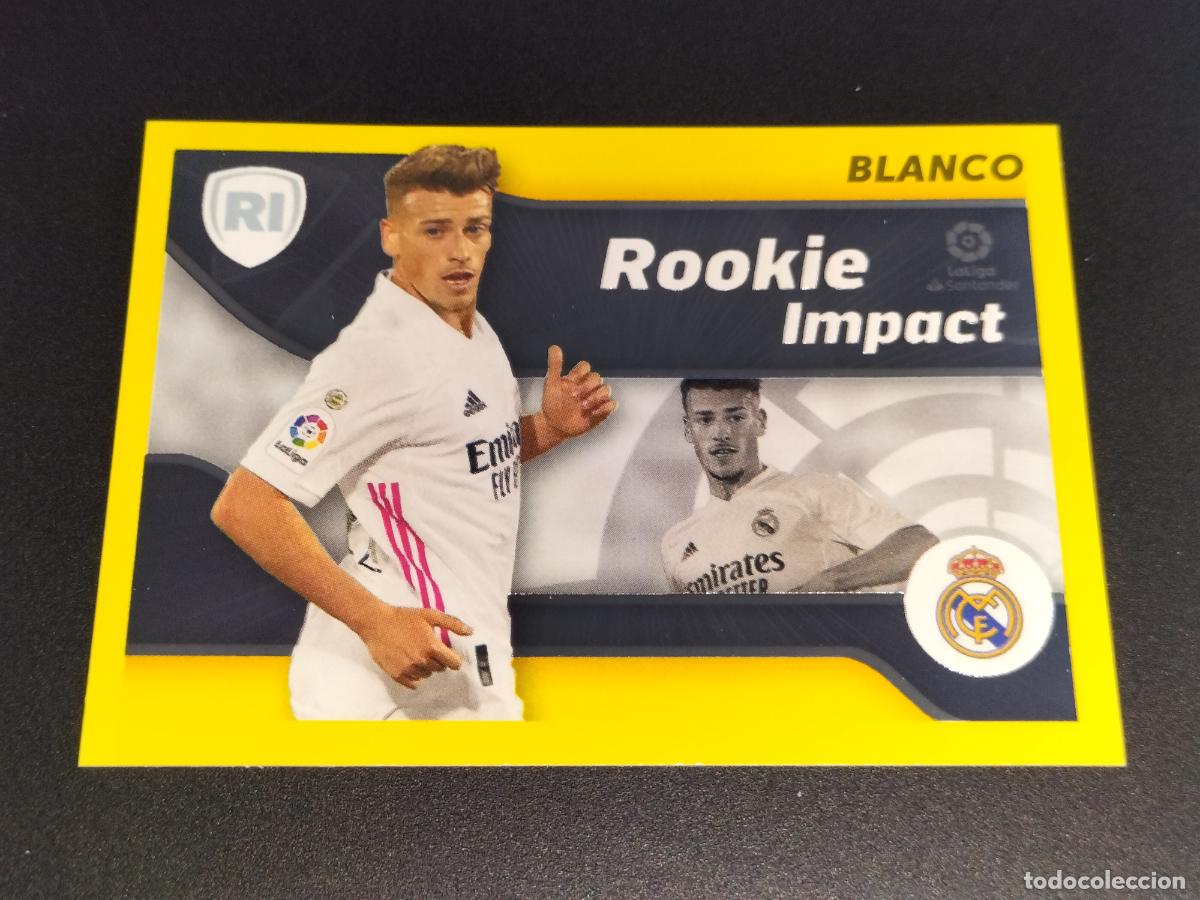 Cromos de f&uacute;tbol: N&ordm; 4 BLANCO ROOKIE IMPACT REAL MADRID CROMOS LALIGA SANTANDER ESTE LIGA 2021 2022 21 22 PANINI