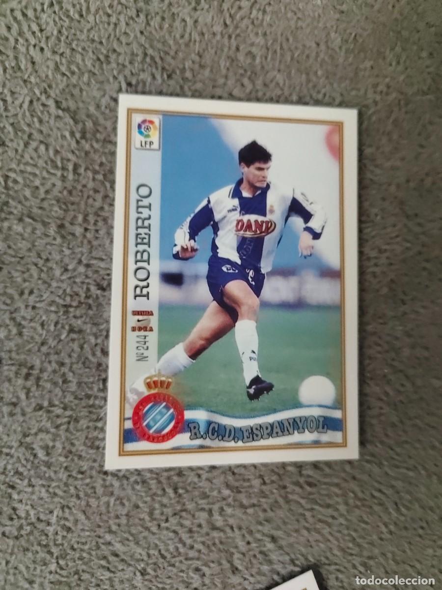 Cromos de f&uacute;tbol: 244. &Uacute;LTIMA HORA ROBERTO R.C.D. ESPANYOL MUNDICROMO FICHAS 97 98 LIGA 1997 1998 CARD ABB